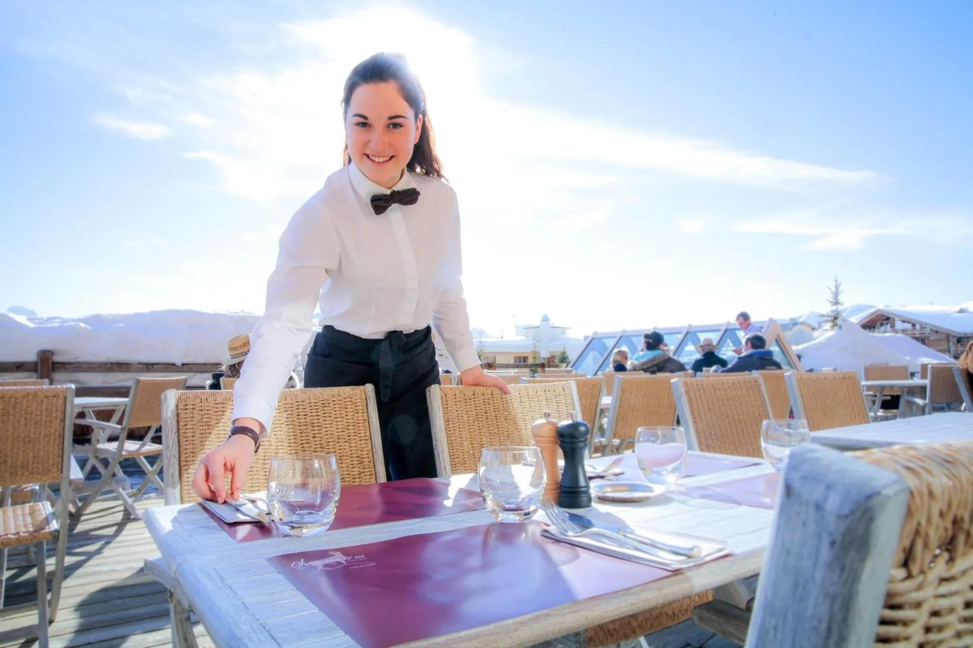 Patio in Hôtel Au Chamois d'Or by Les Etincelles