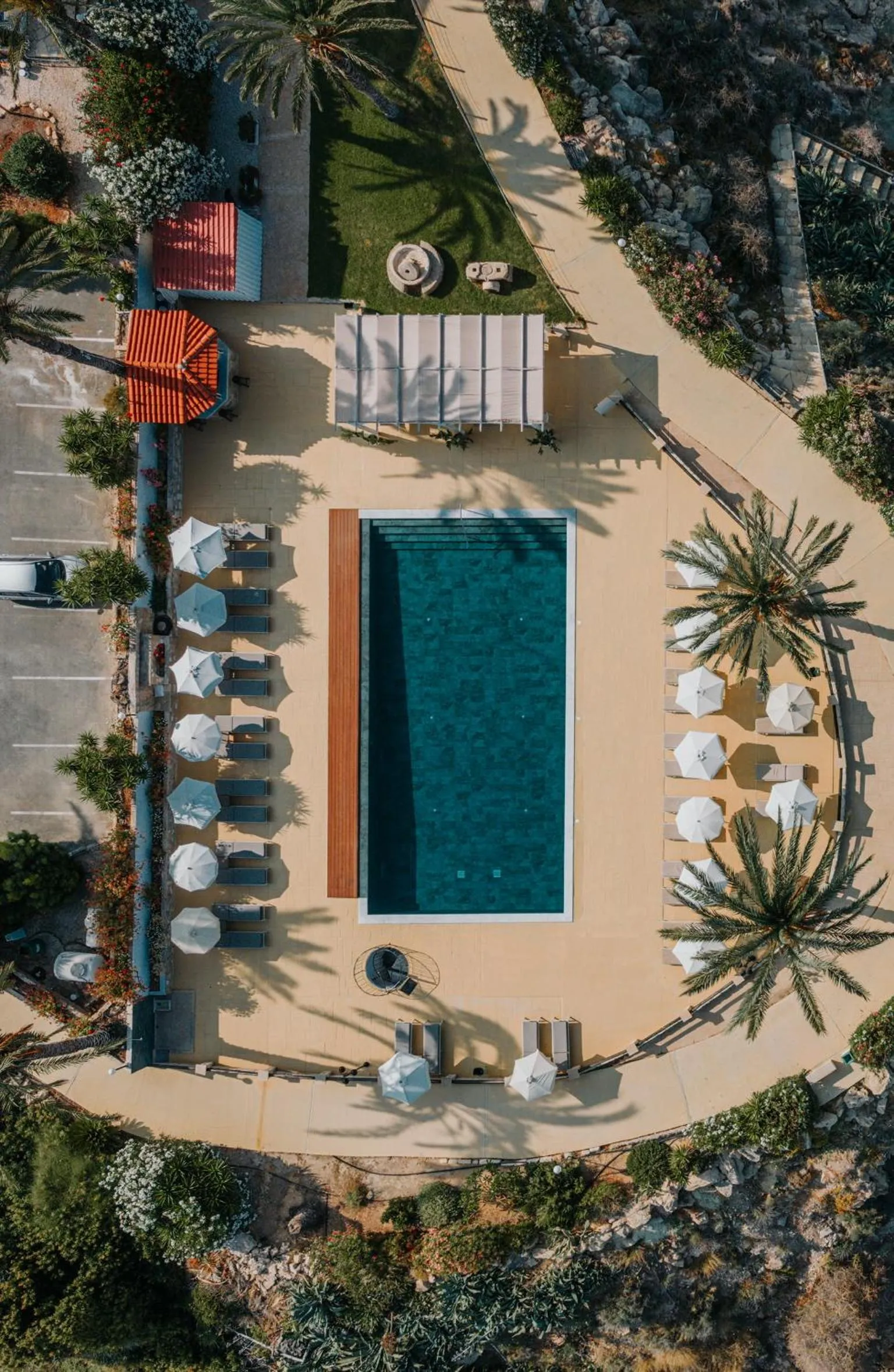 Bird's eye view in Vrachia Beach Hotel & Suites - Adults Only