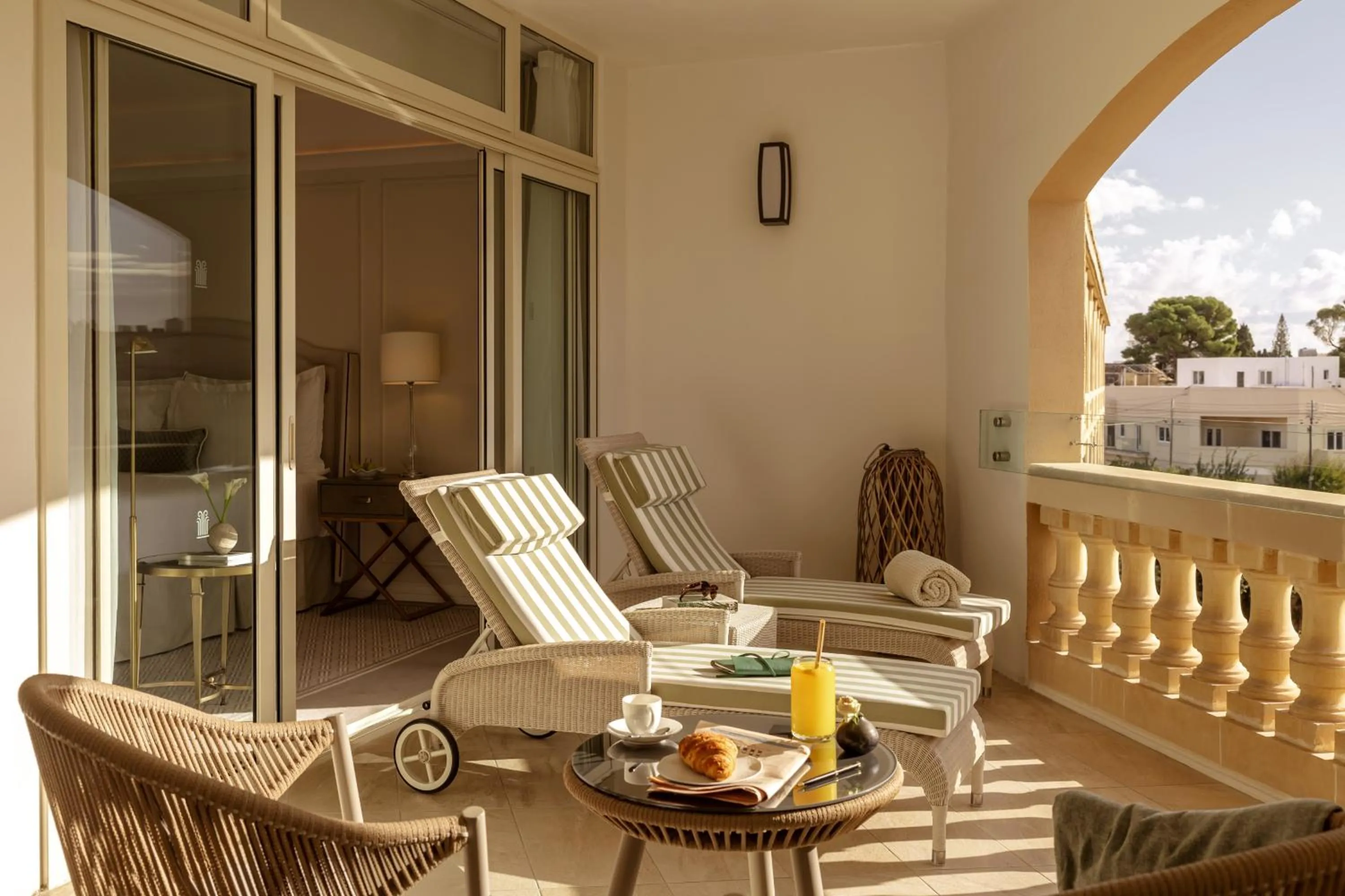 Balcony/Terrace in Corinthia Palace Malta