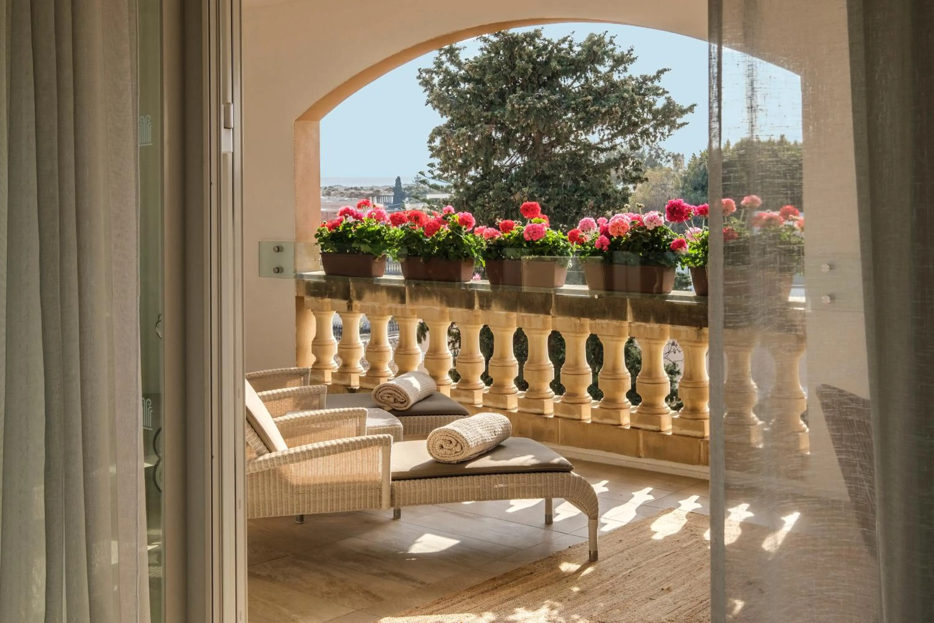 Balcony/Terrace in Corinthia Palace Malta