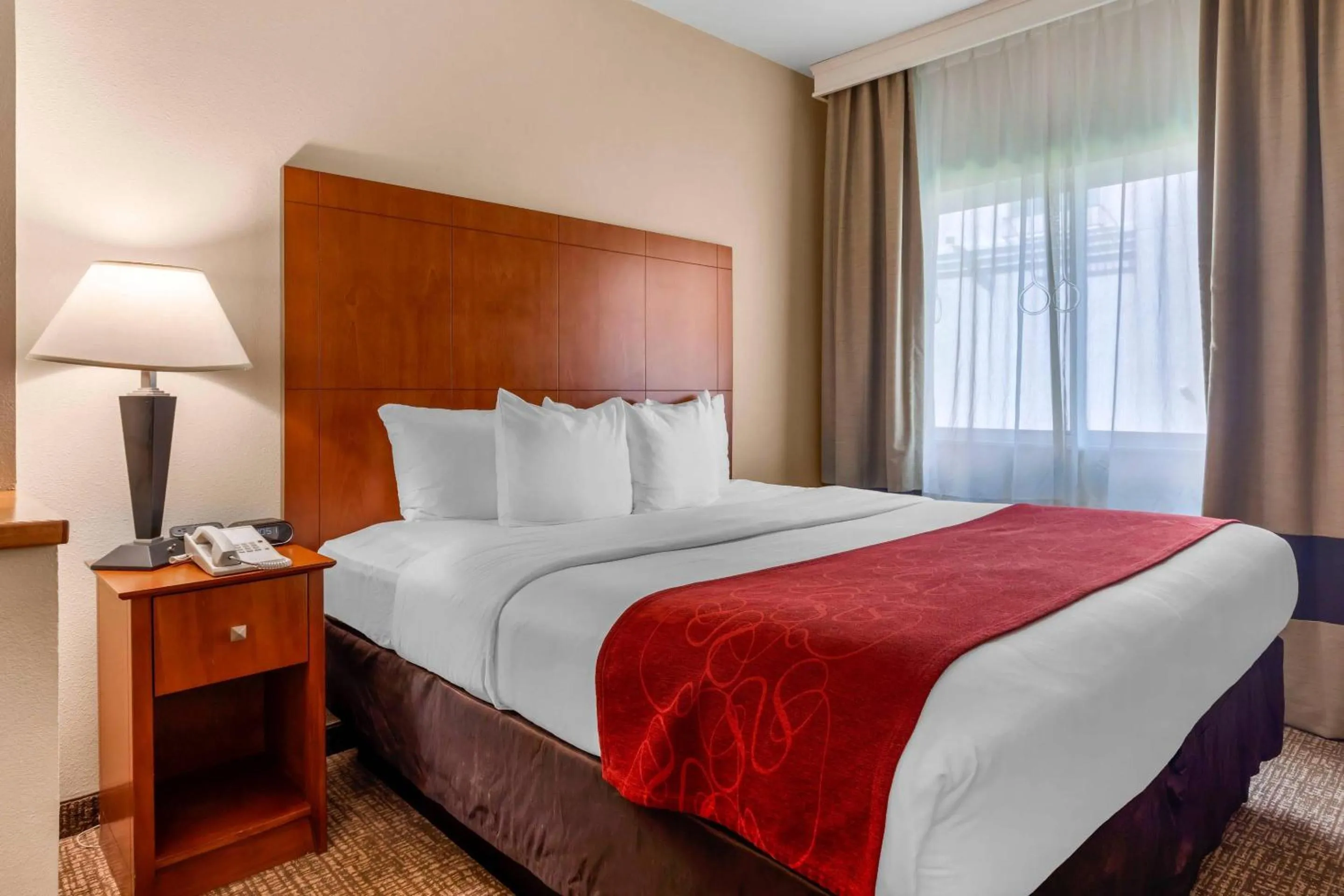 Bedroom, Bed in Comfort Suites North Dallas