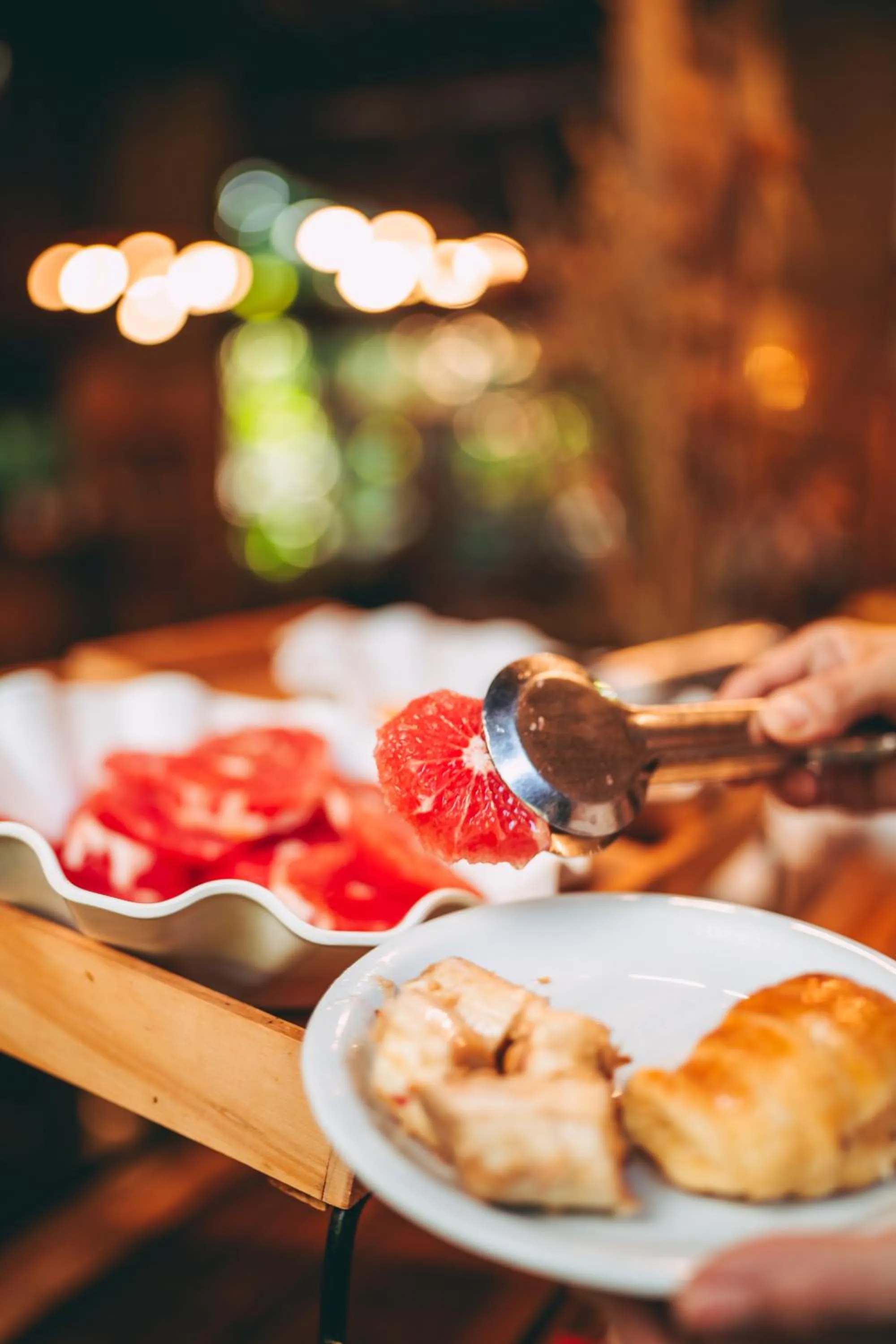 Buffet breakfast in La Aldea De La Selva Lodge