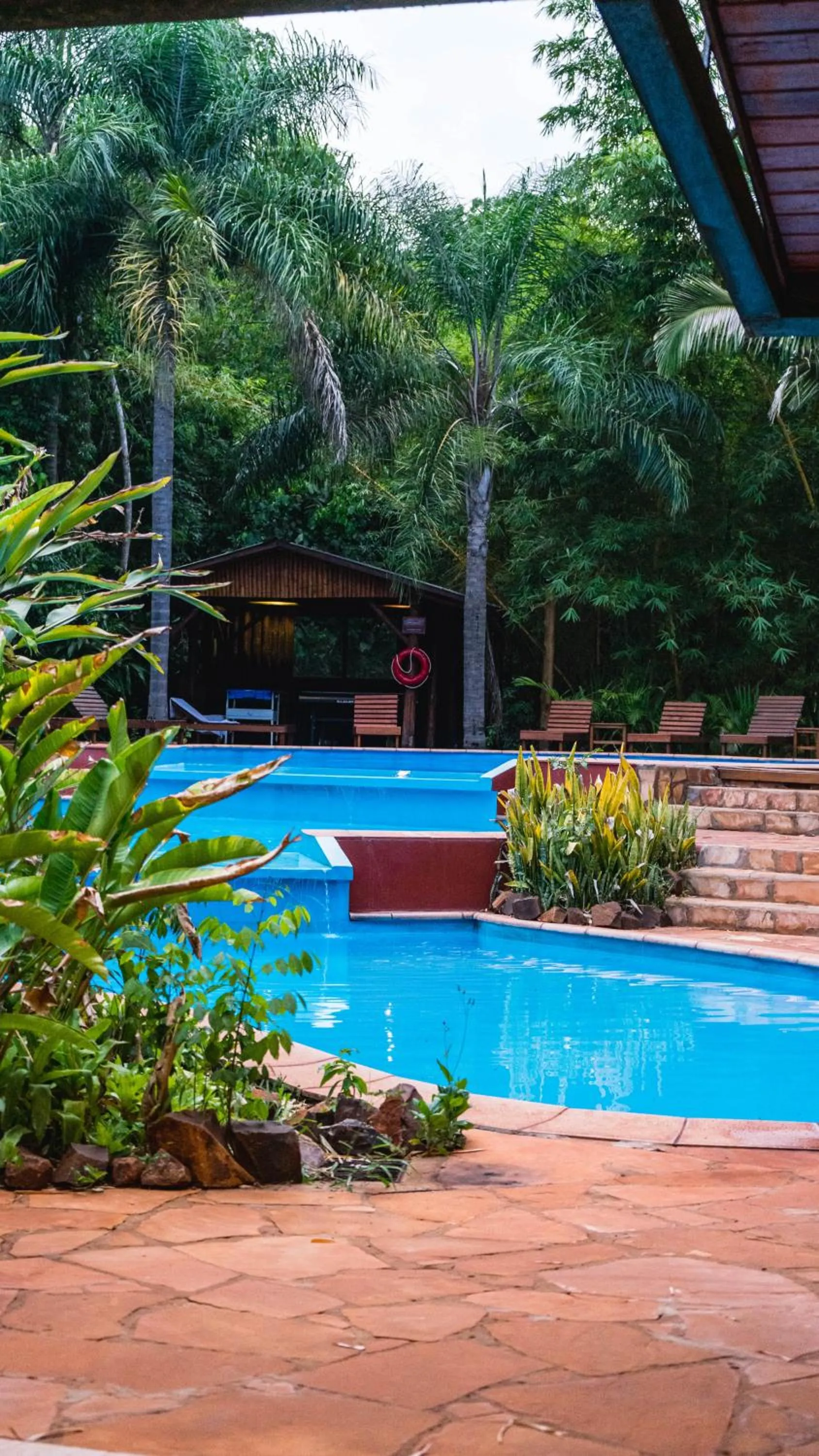 Swimming pool in La Aldea De La Selva Lodge
