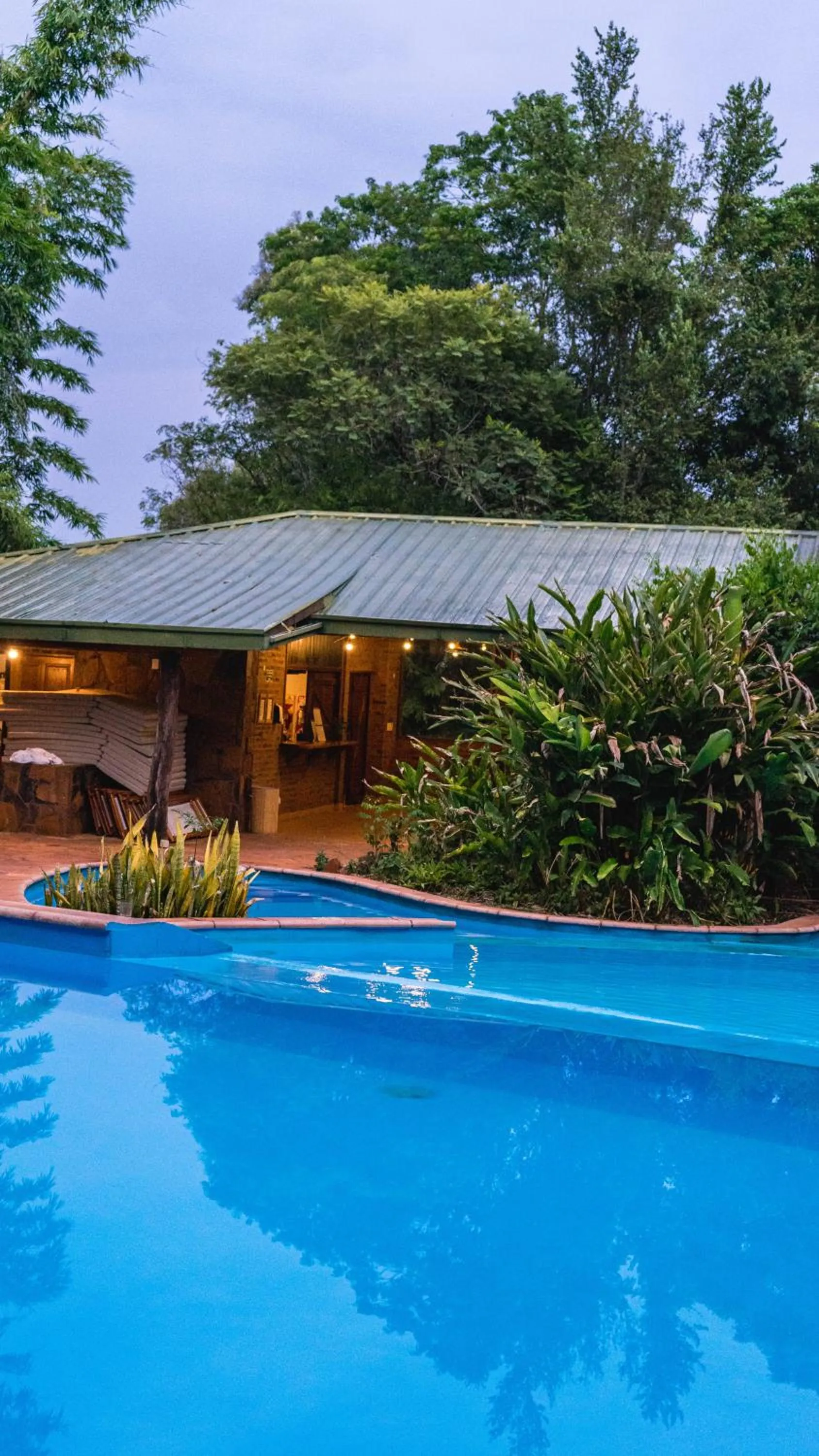 Garden view in La Aldea De La Selva Lodge