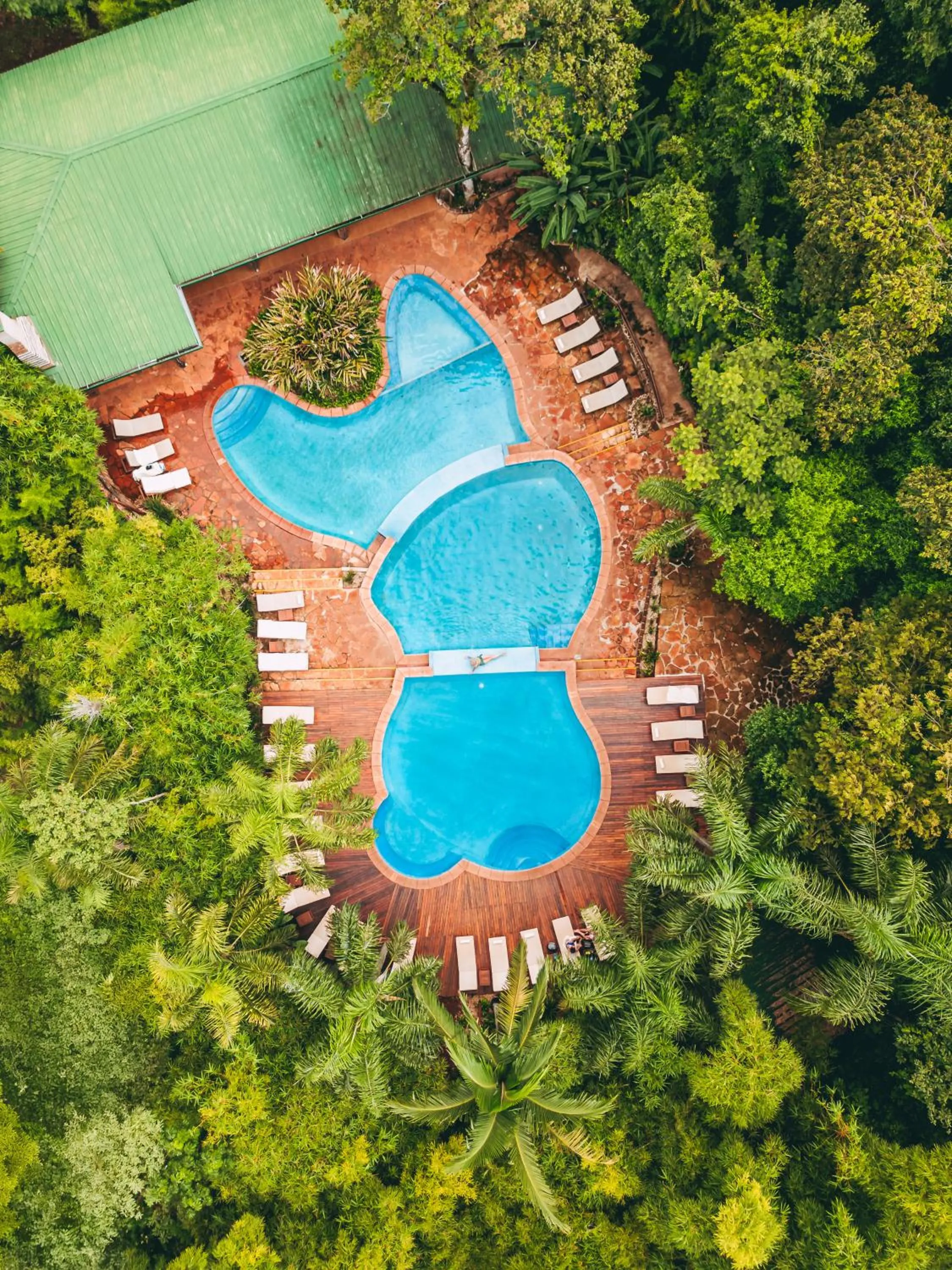 Pool view in La Aldea De La Selva Lodge