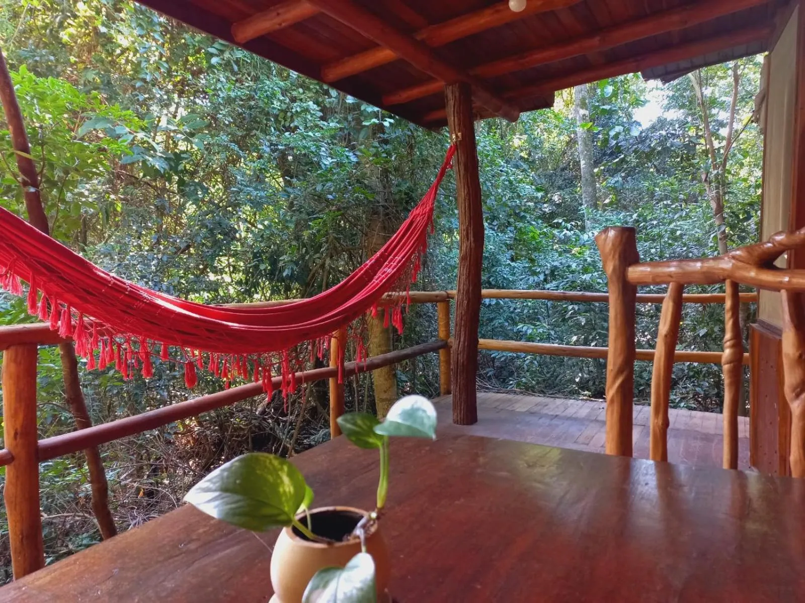 Balcony/Terrace in La Aldea De La Selva Lodge