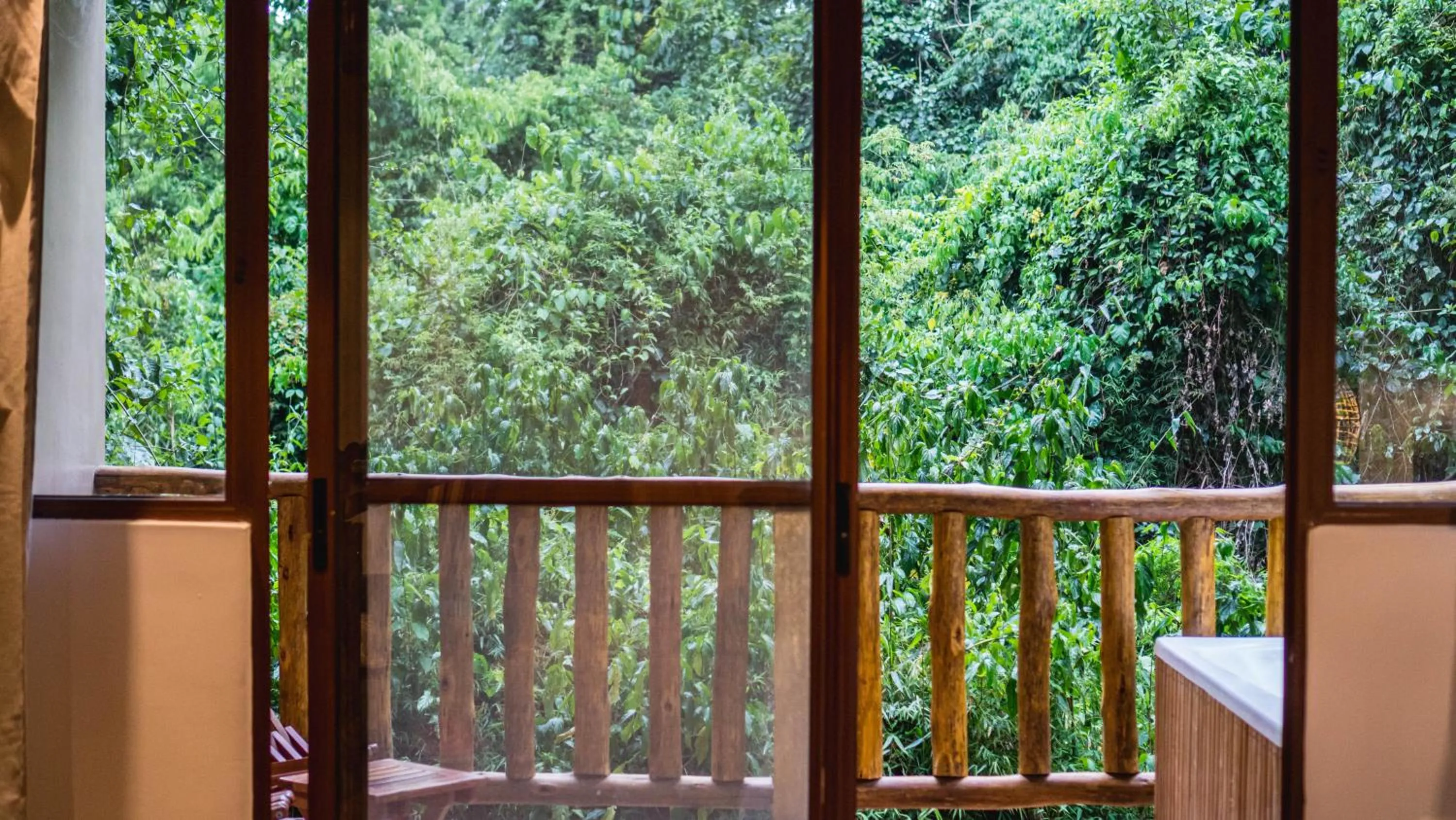 Balcony/Terrace in La Aldea De La Selva Lodge