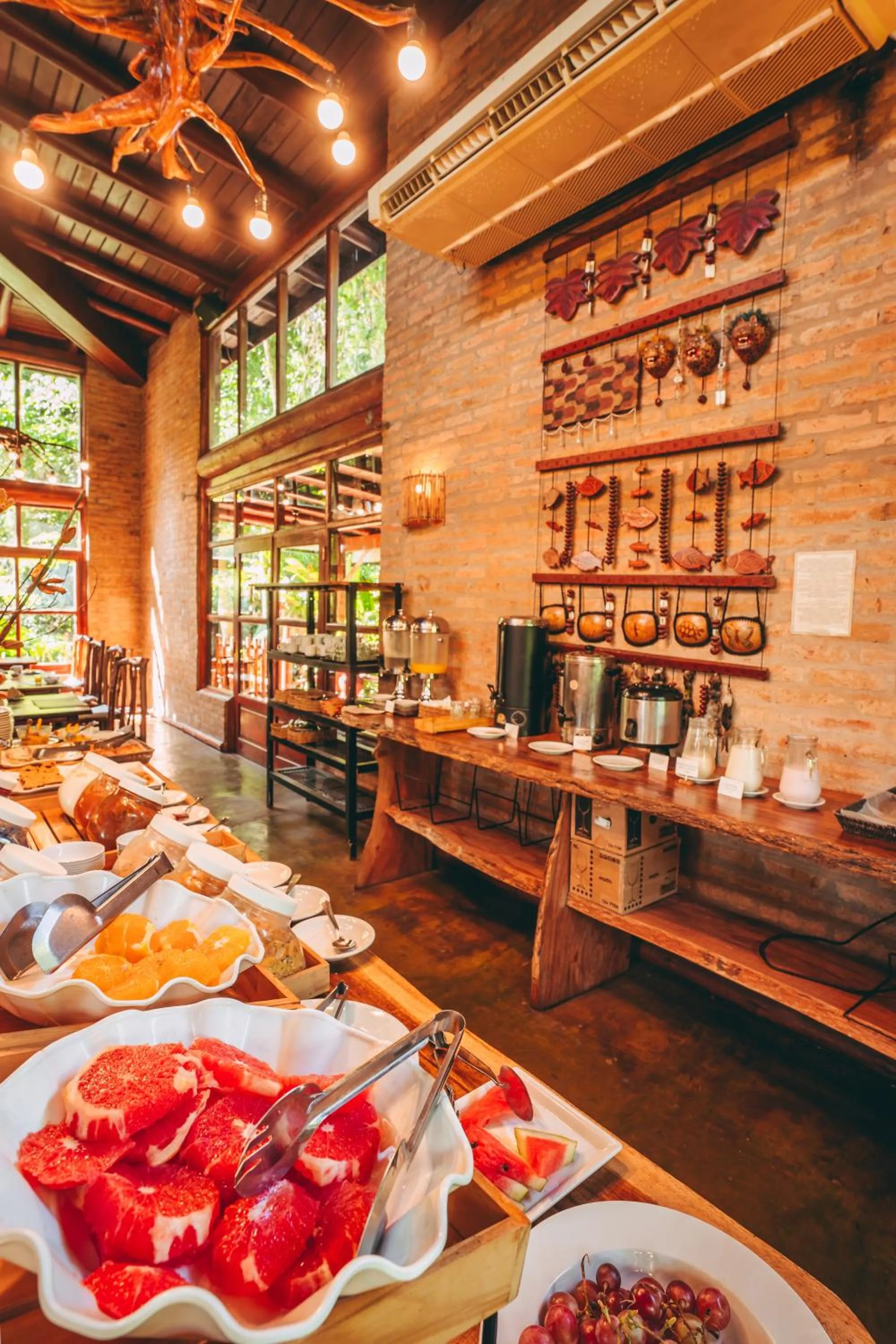 Buffet breakfast in La Aldea De La Selva Lodge