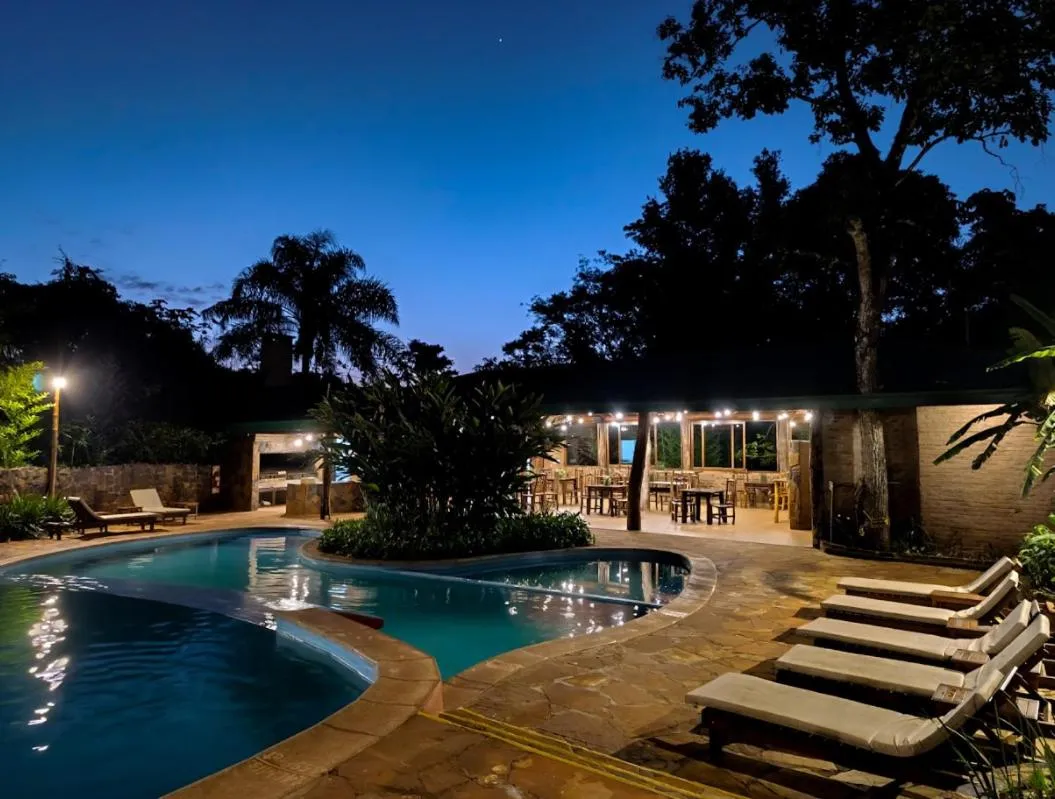 Swimming pool in La Aldea De La Selva Lodge