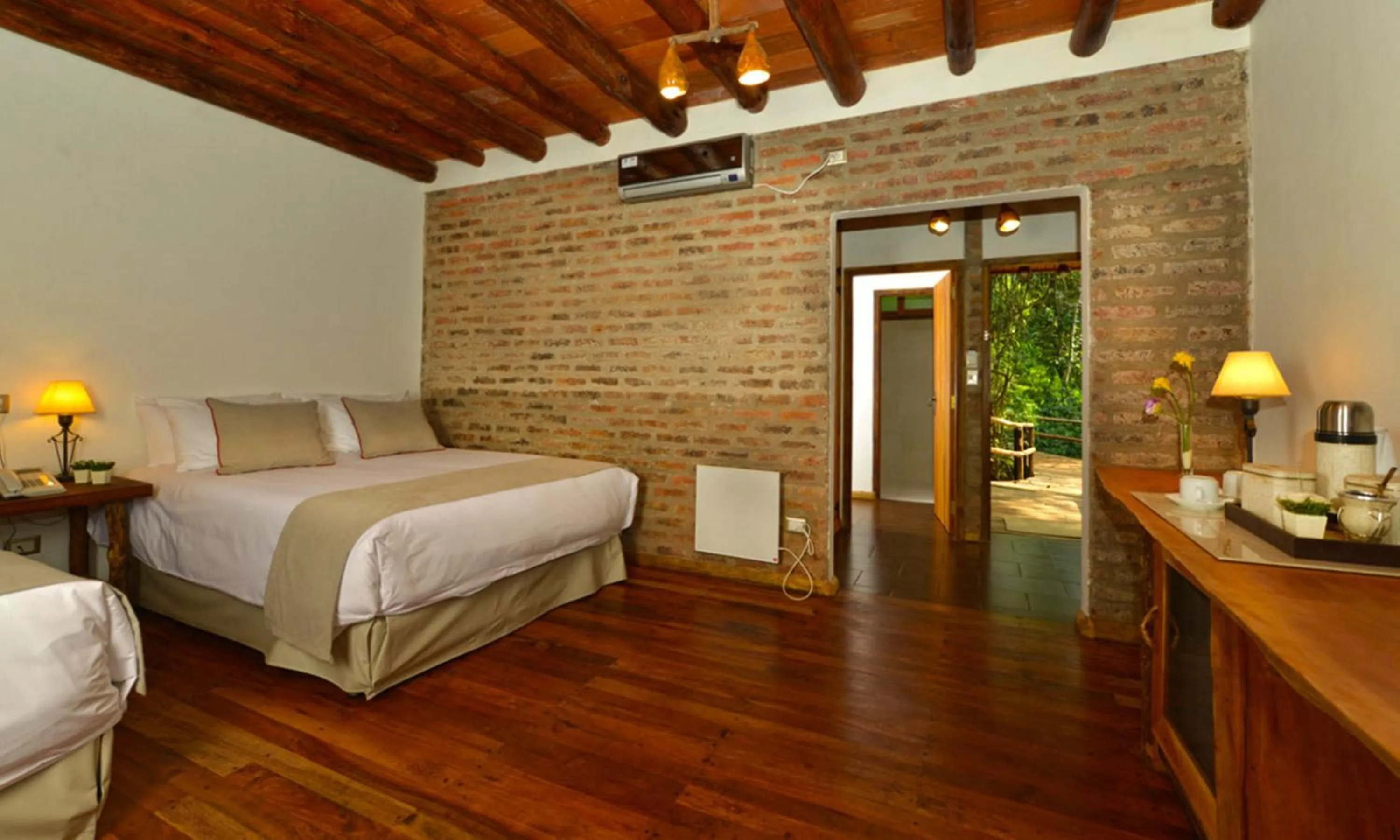 Bedroom, Bed in La Aldea De La Selva Lodge