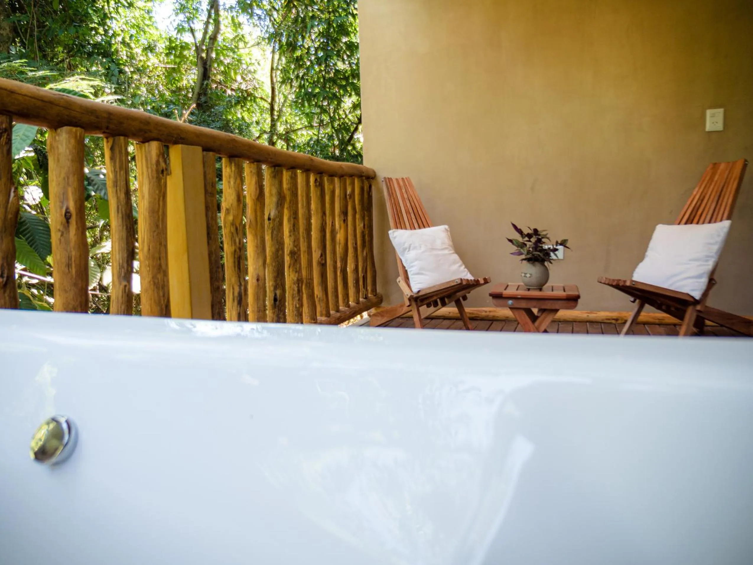 Balcony/Terrace in La Aldea De La Selva Lodge
