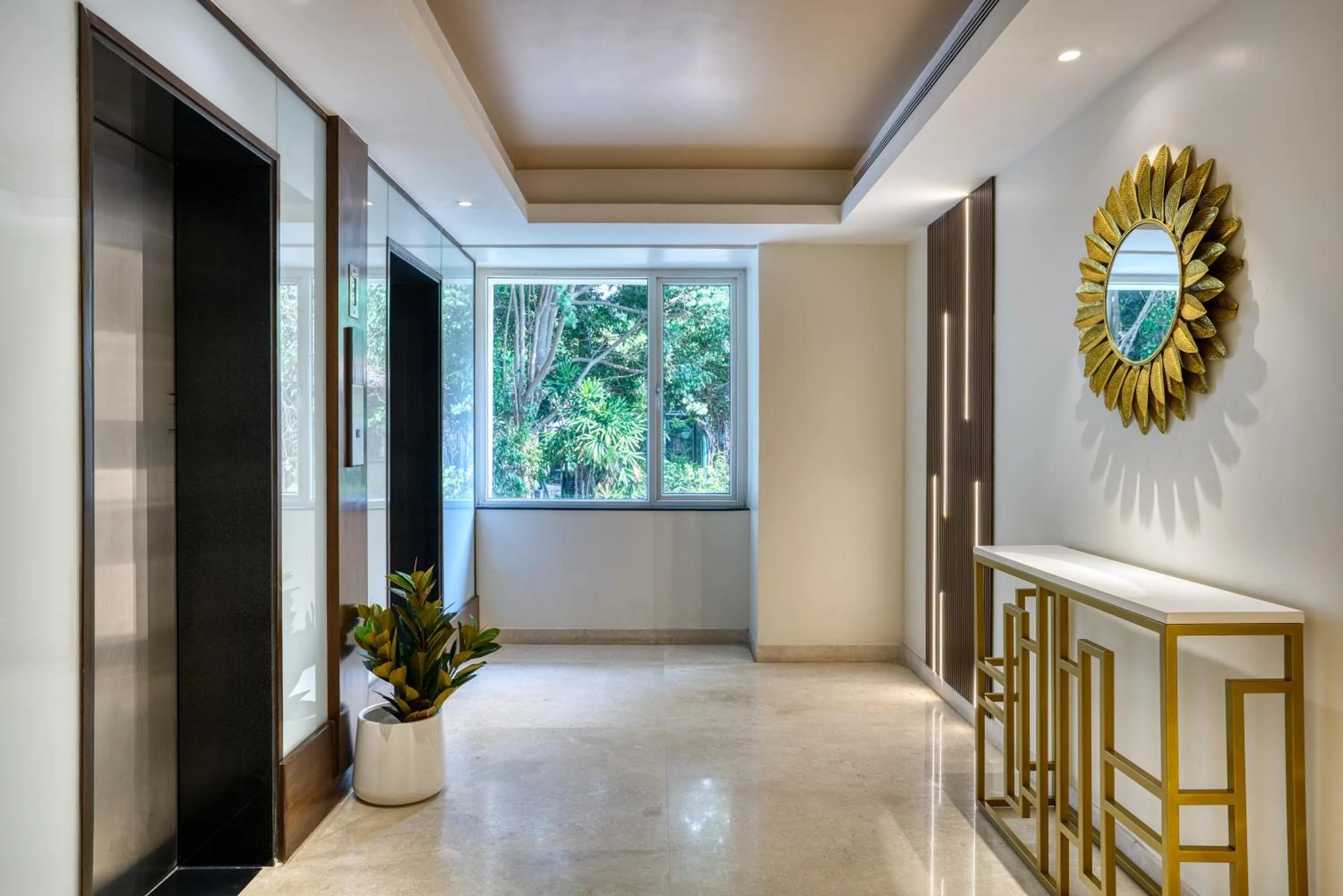 Seating area in Evoma