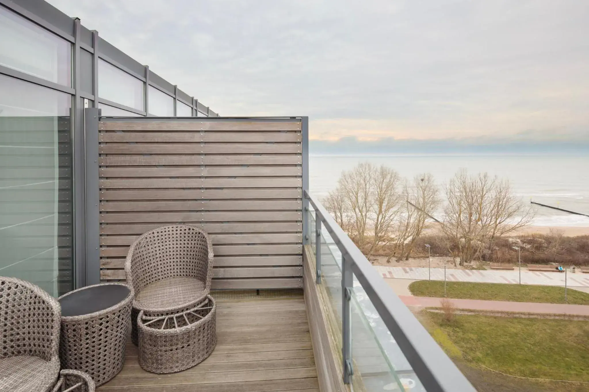 Deluxe Double Room with Balcony and with side Sea view in Marine Hotel by Zdrojowa Deluxe Double Room with Balcony and with side Sea view in Marine Hotel by Zdrojowa