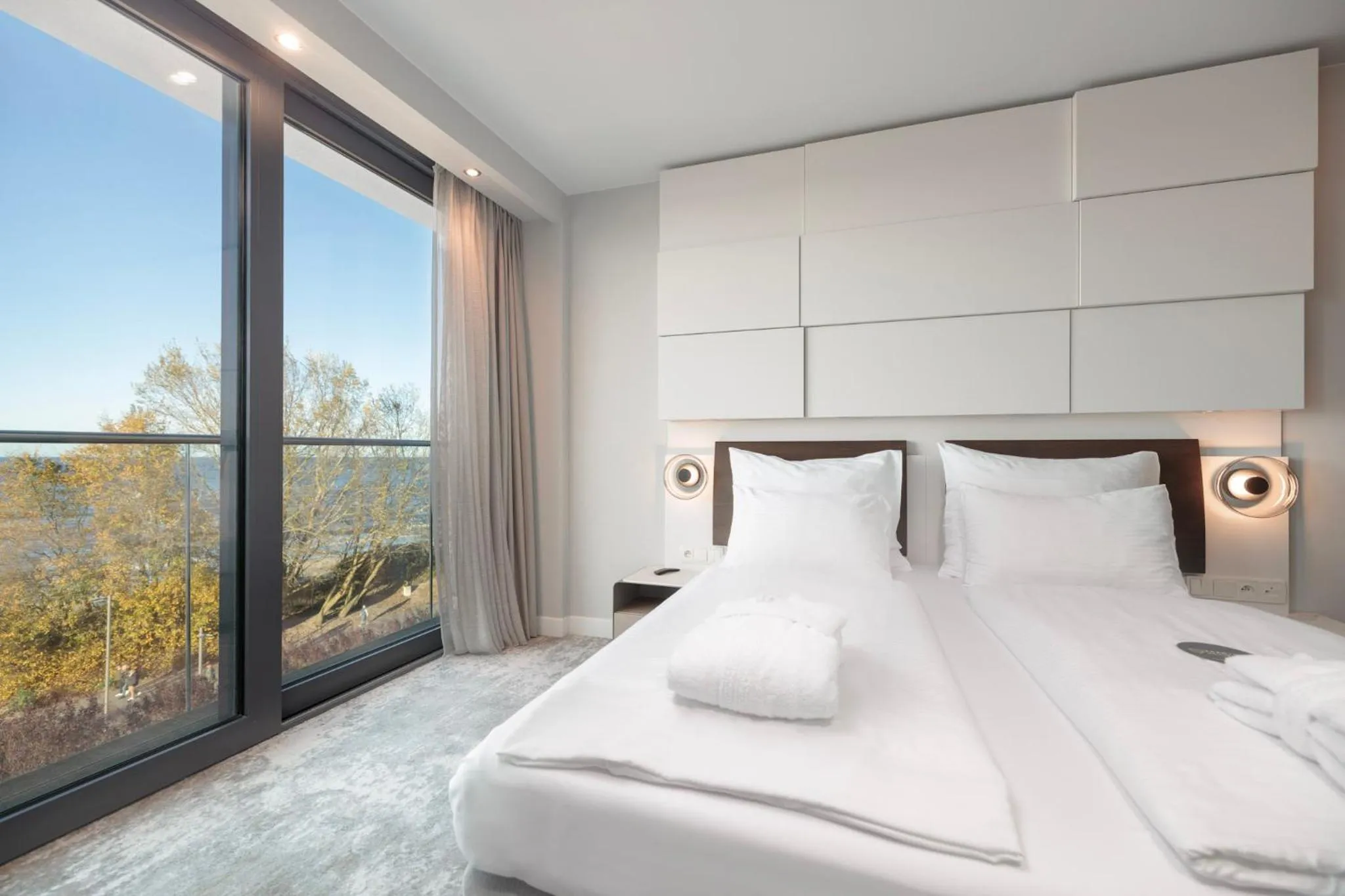 Bed in Marine Hotel by Zdrojowa