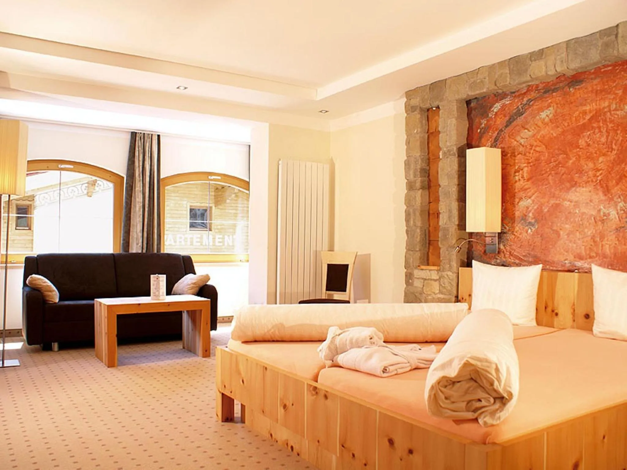 Bed in Hotel des Alpes