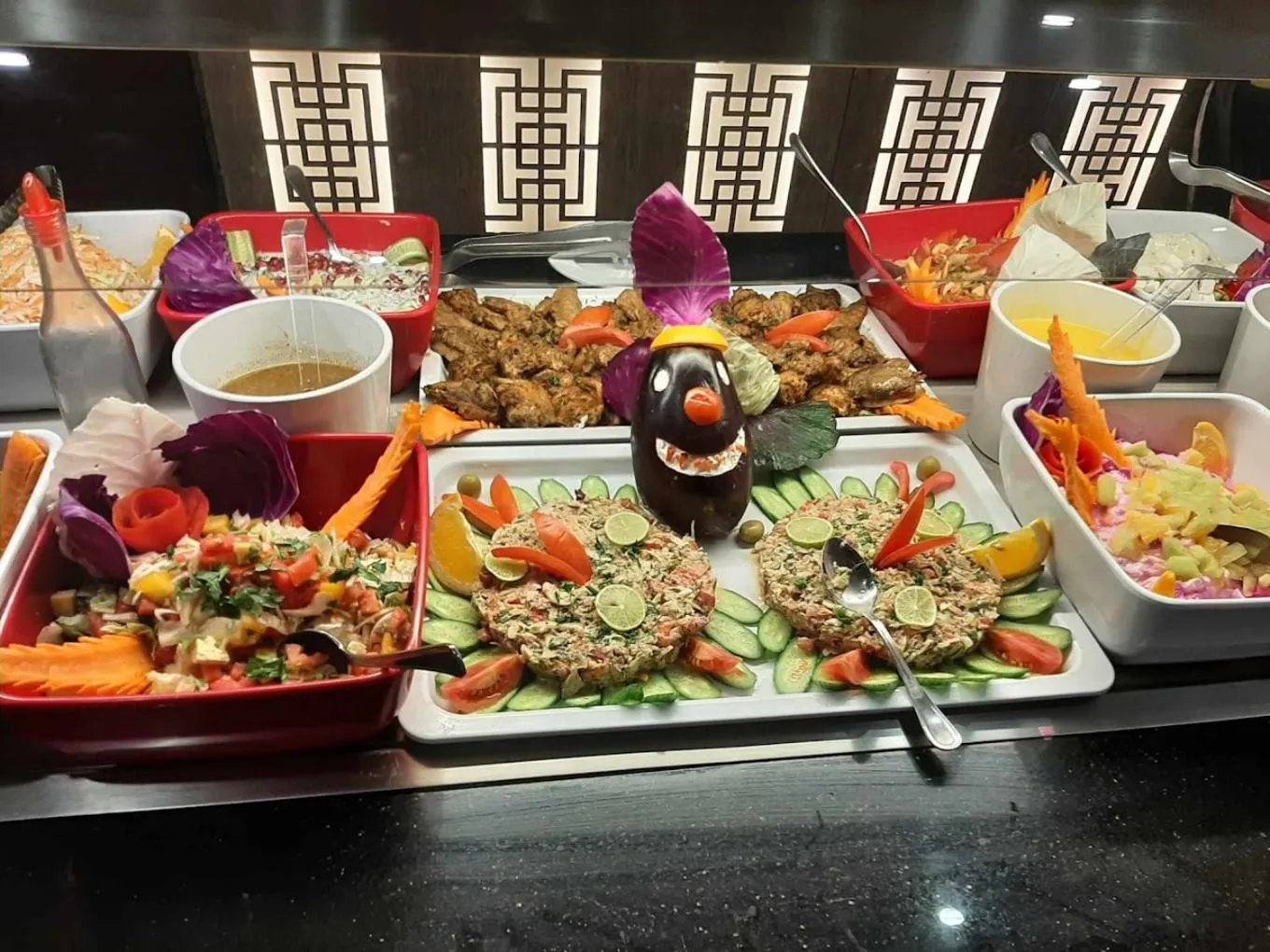 Buffet breakfast in Falcon Naama Star Hotel