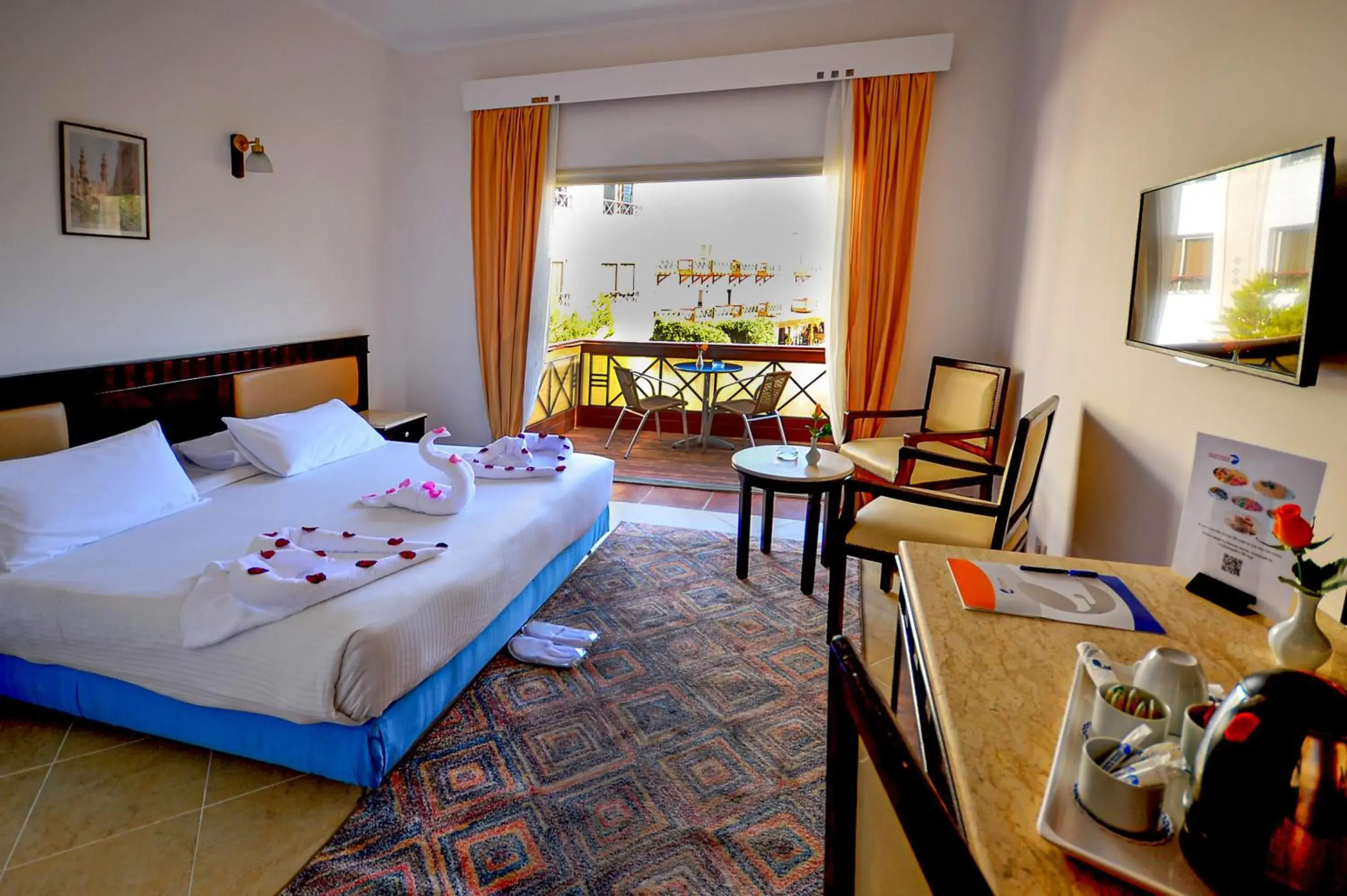 Premium Double Or Twin Room, Pool view & Balcony in Falcon Naama Star Hotel Premium Double Or Twin Room, Pool view & Balcony in Falcon Naama Star Hotel