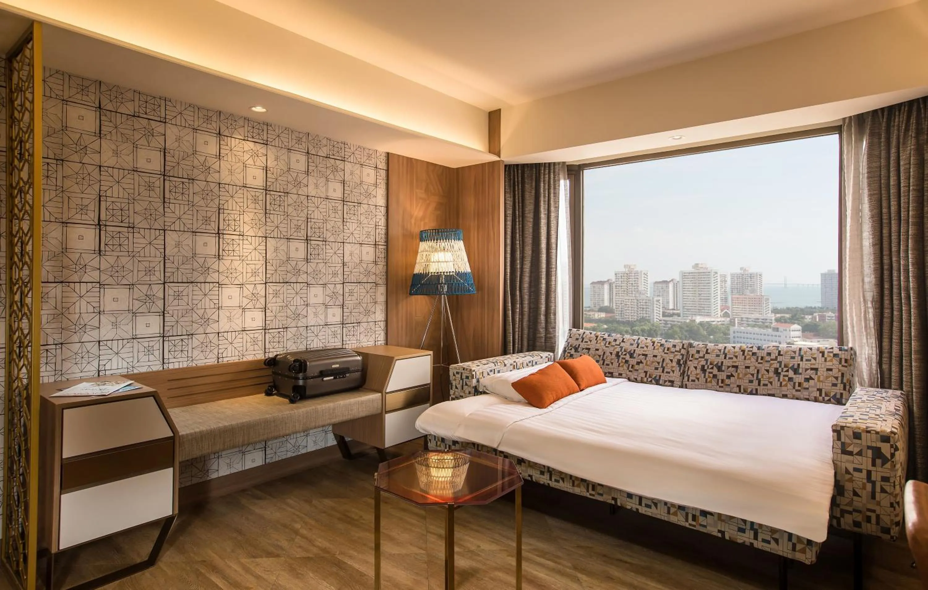 Seating area, Bed in JEN Penang Georgetown by Shangri-La