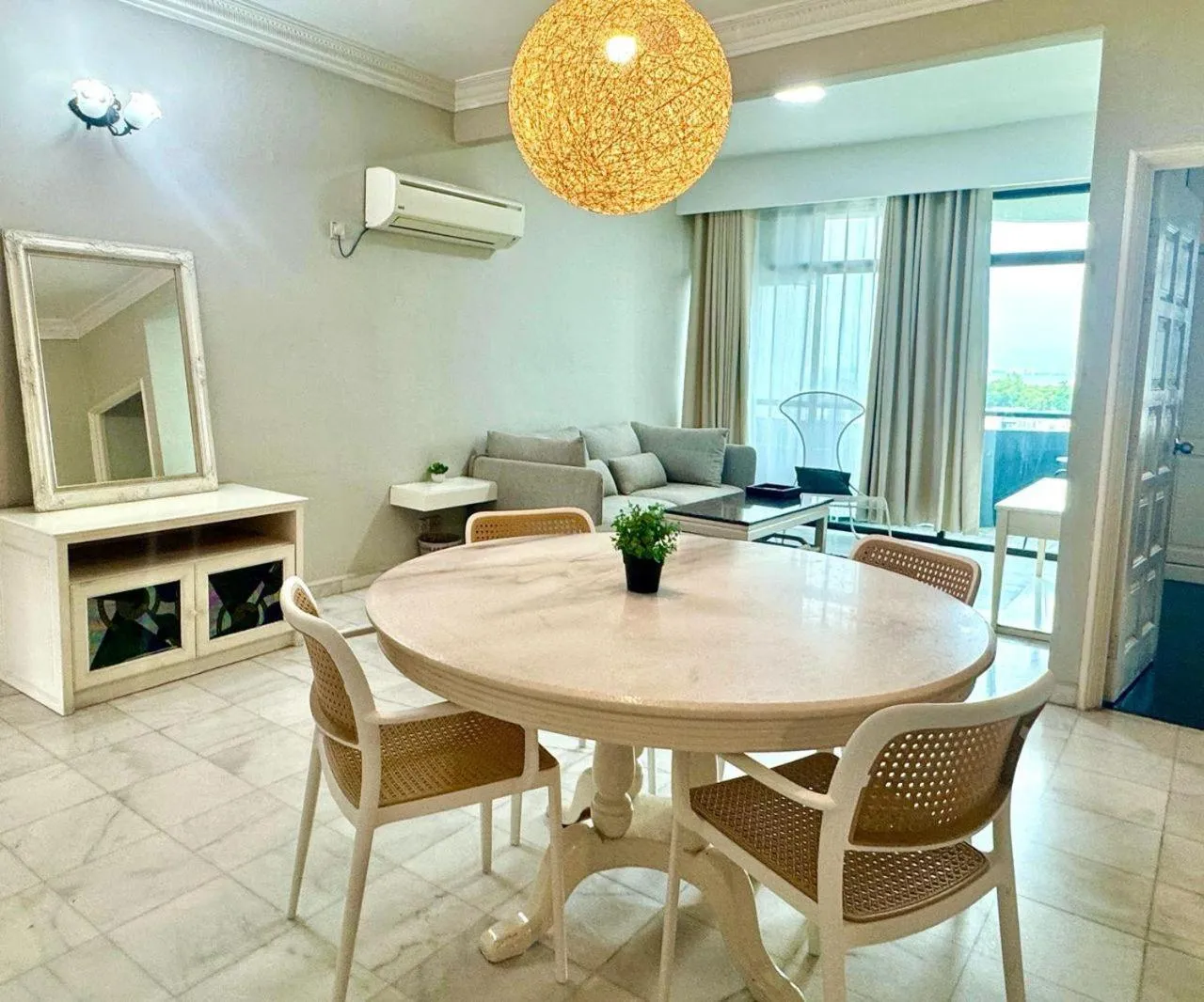 Living room in Century Bay Private Residences