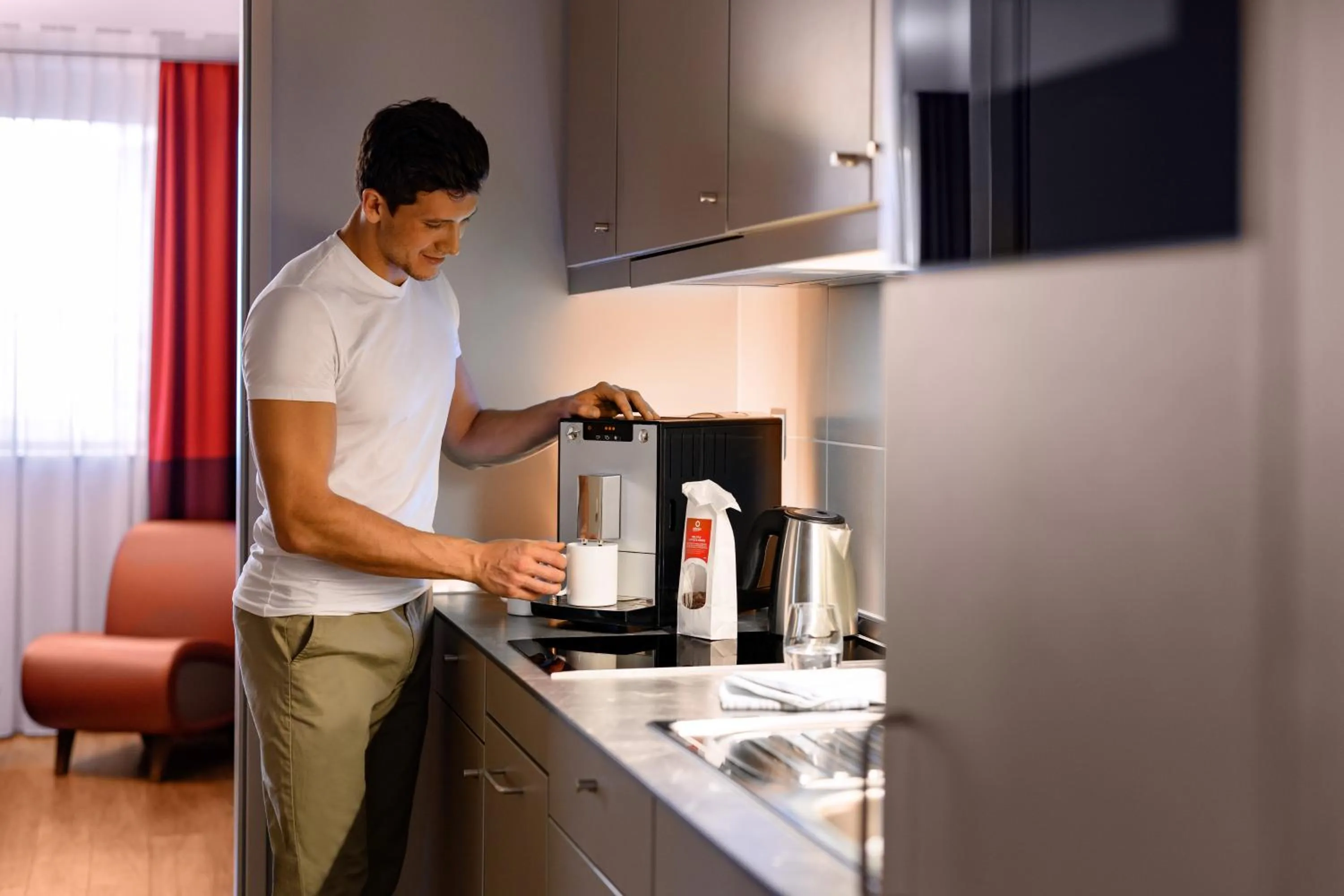 Coffee/tea facilities in Aparthotel Adagio Frankfurt City Messe