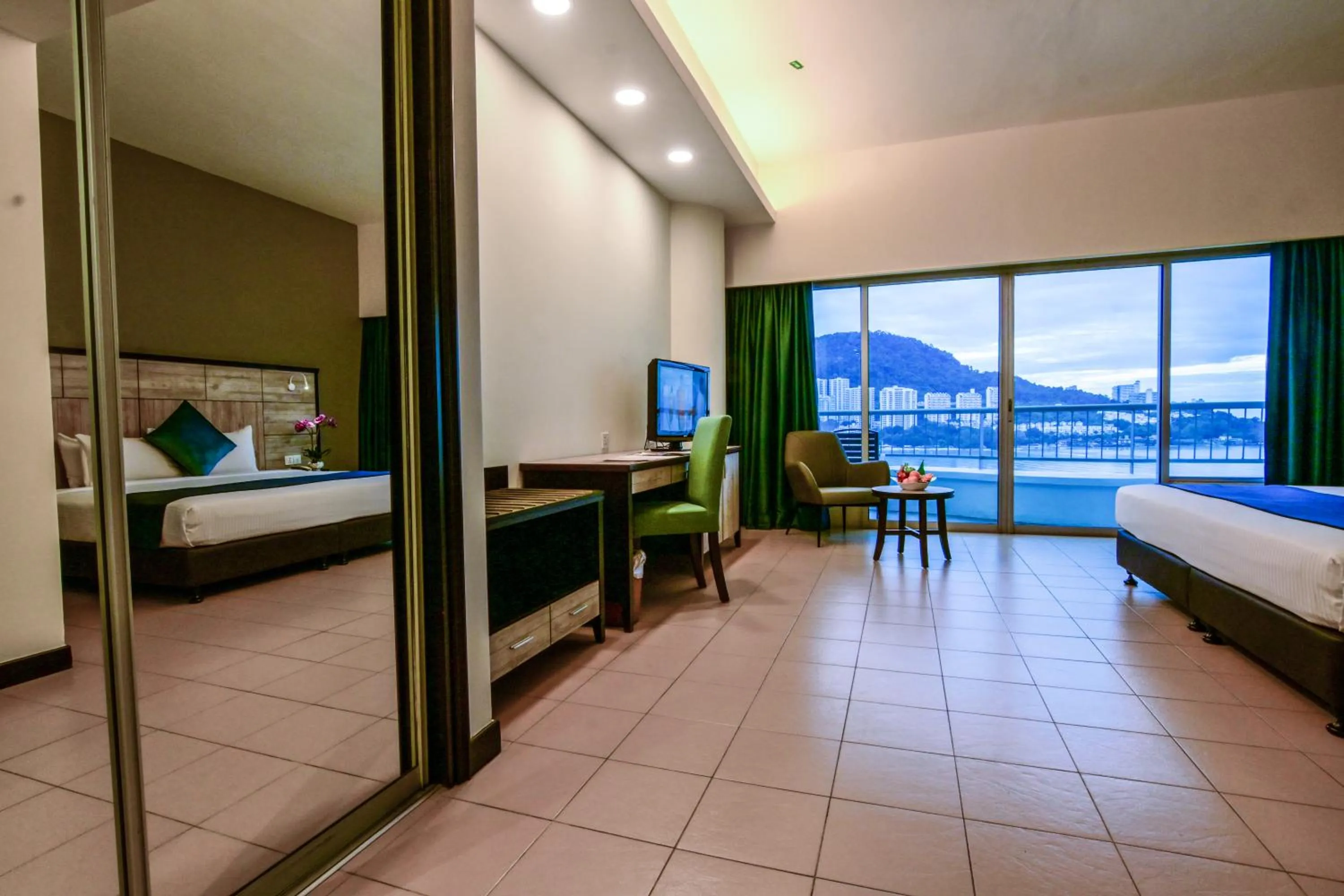 Bed in Flamingo Hotel by the Beach, Penang