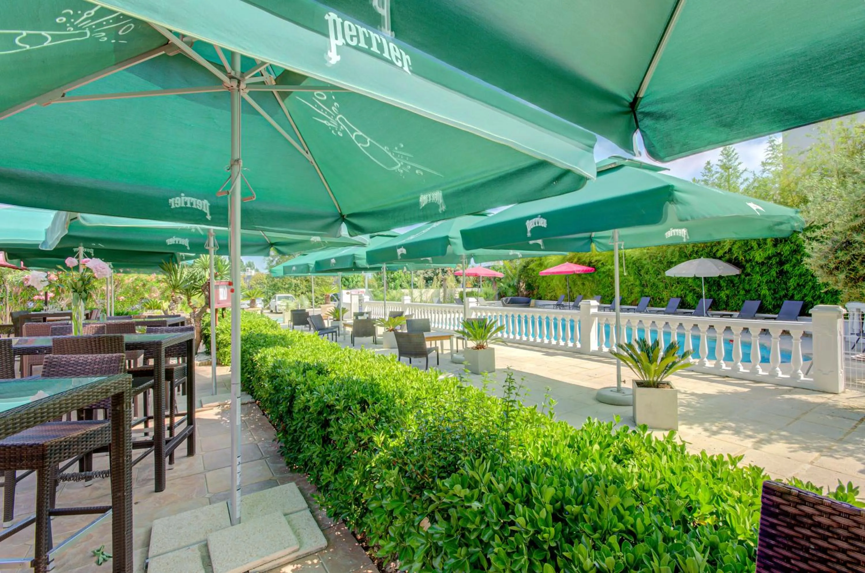 Patio in Eurotel Parc Expo Airport Montpellier