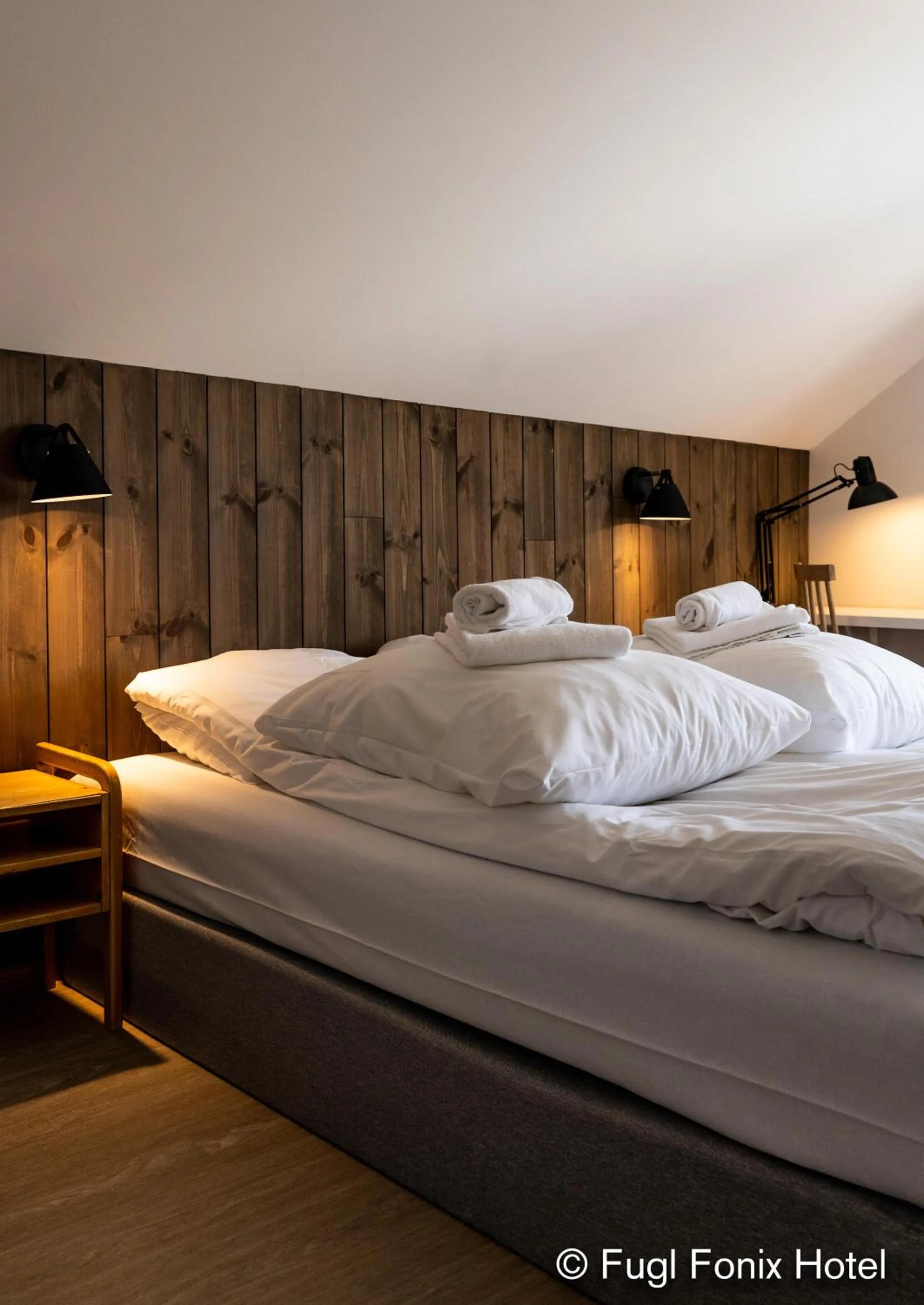 Bed in Fugl Fønix Hotel