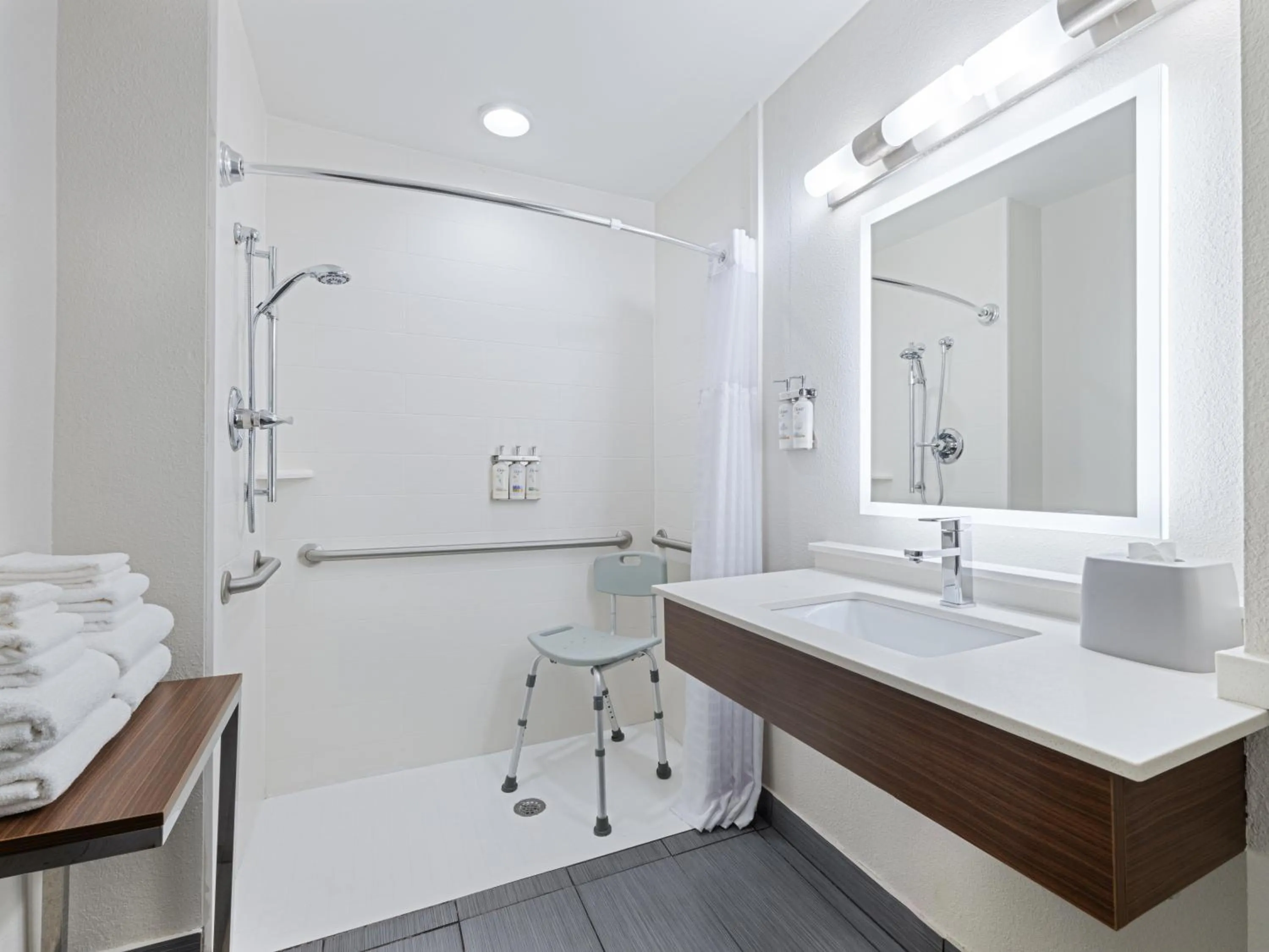 Shower in Holiday Inn Express & Suites Augusta West - Ft Gordon Area by IHG