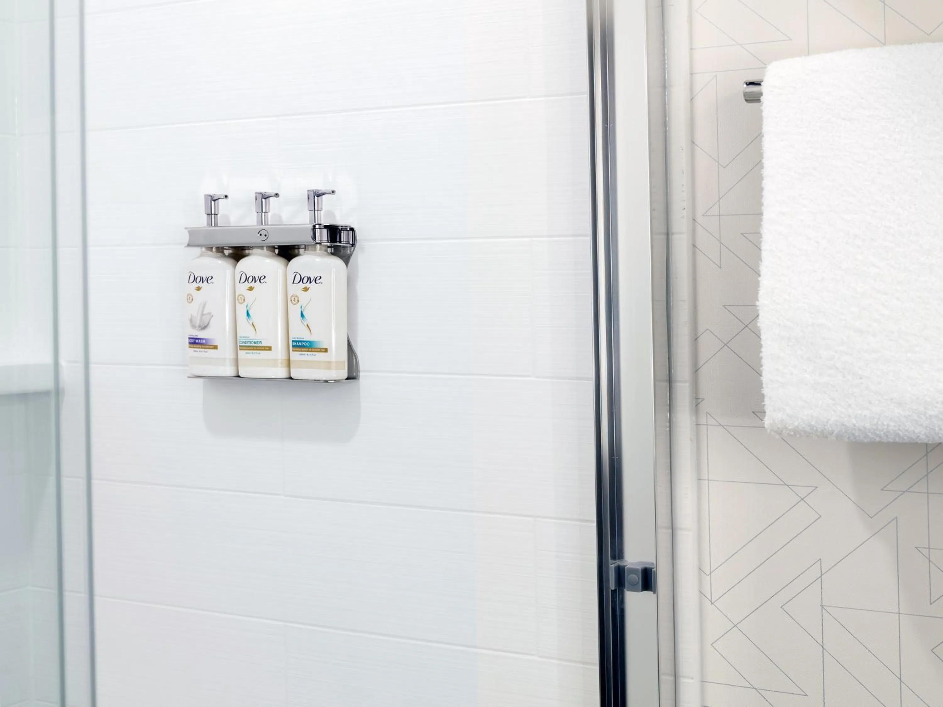 Shower in Holiday Inn Express & Suites Augusta West - Ft Gordon Area by IHG