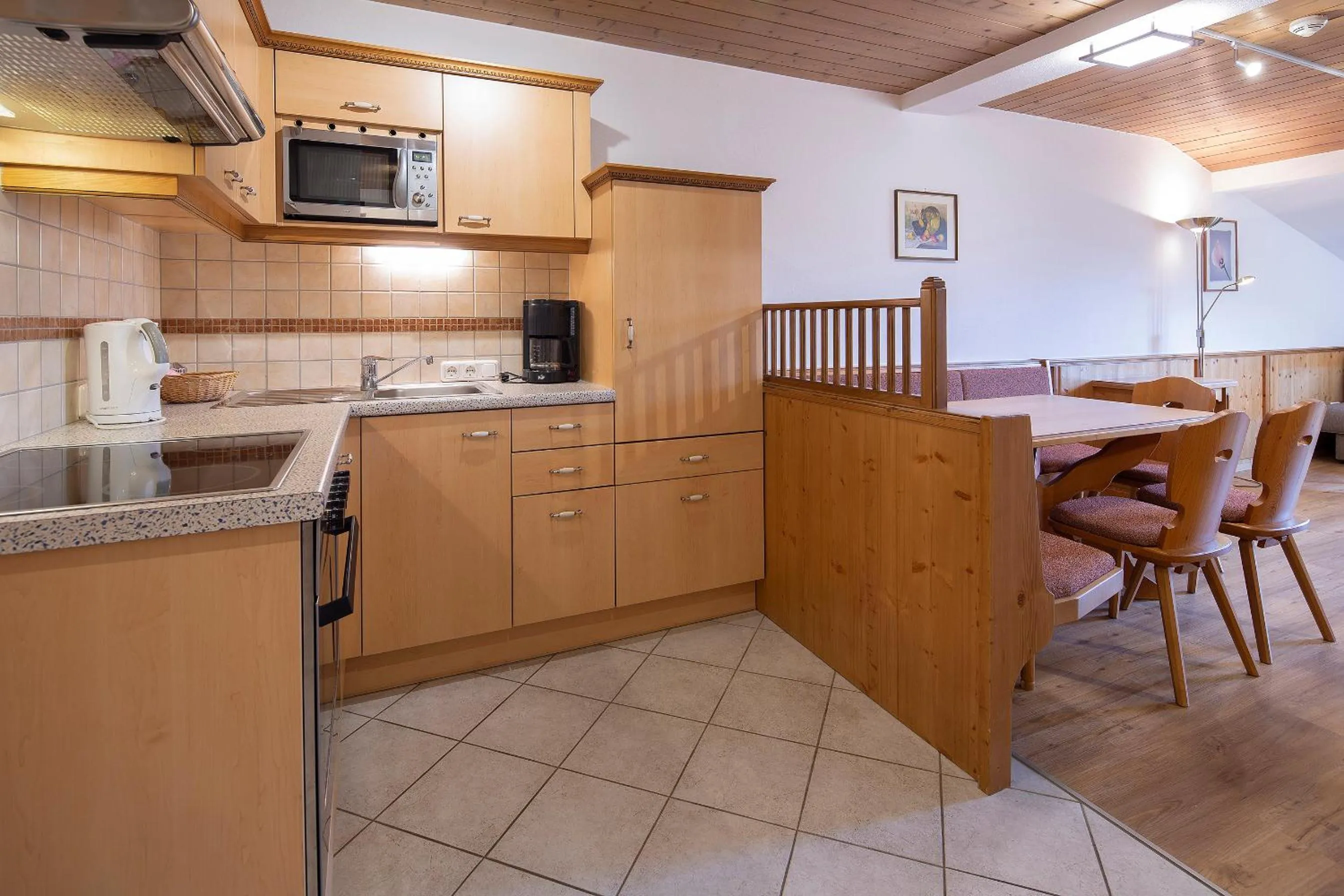 Kitchen or kitchenette in Hotel Gasthof Obermair