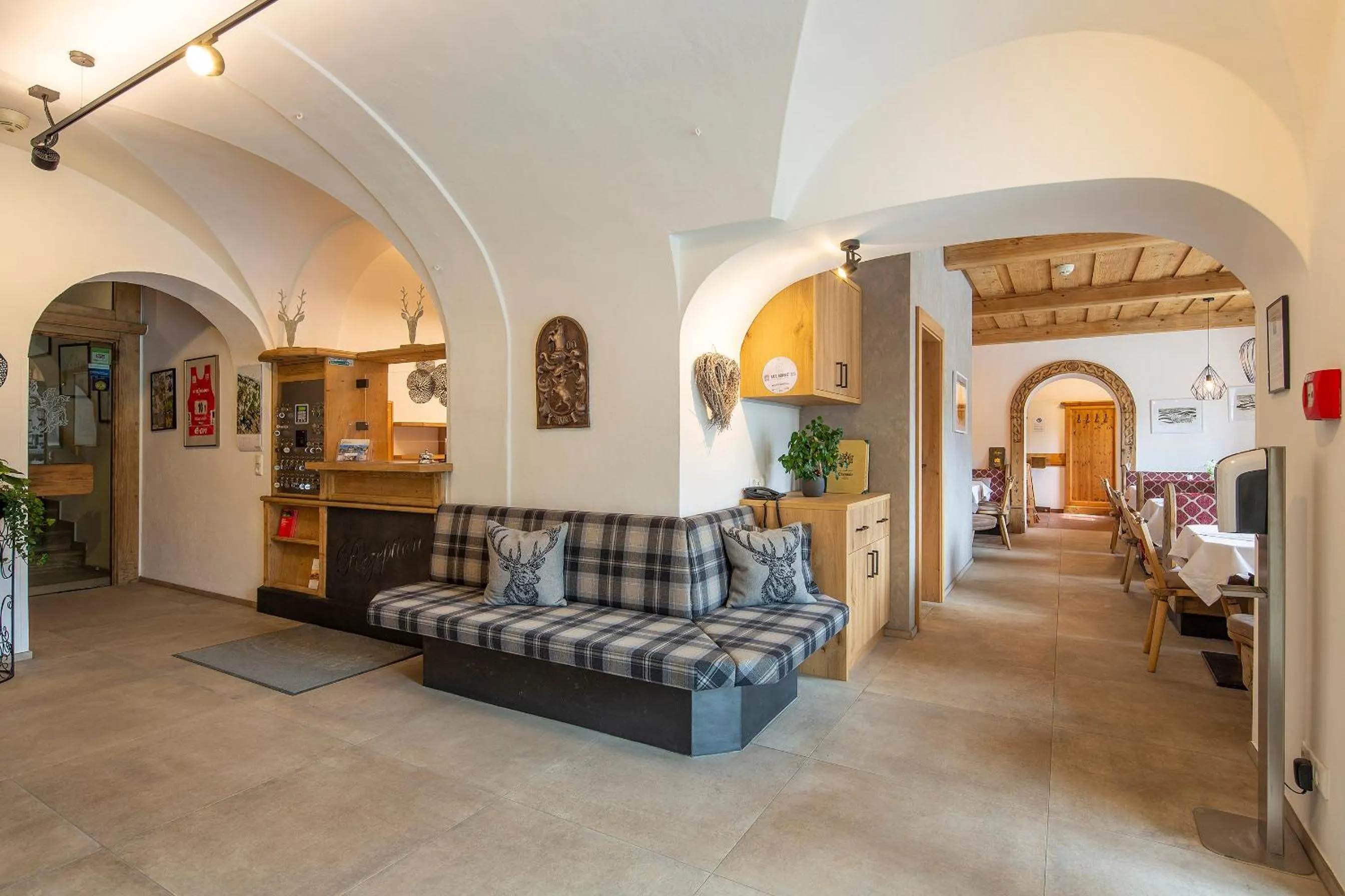 Lobby or reception in Hotel Gasthof Obermair