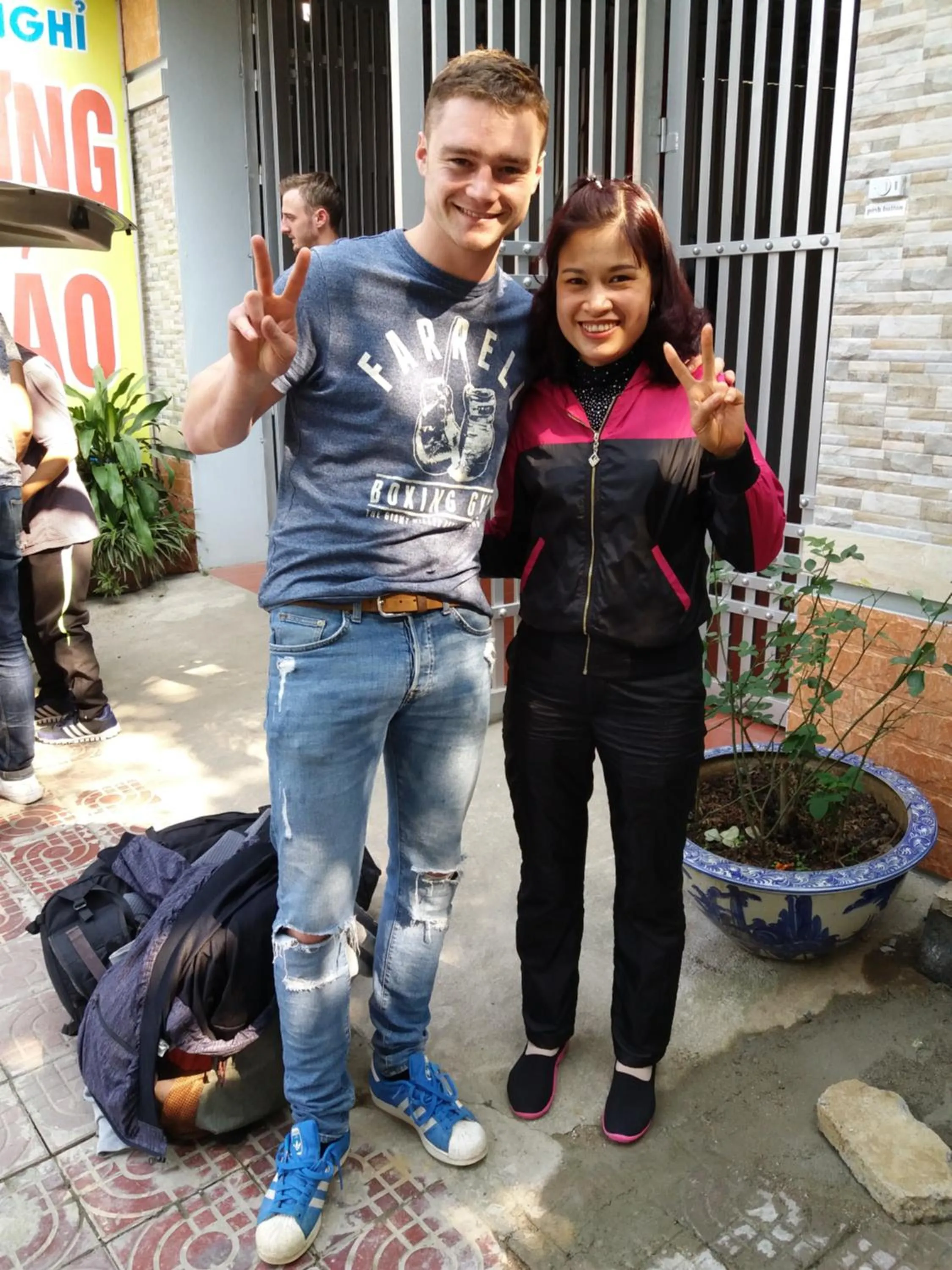 group of guests in Huong Thao 2 Hotel