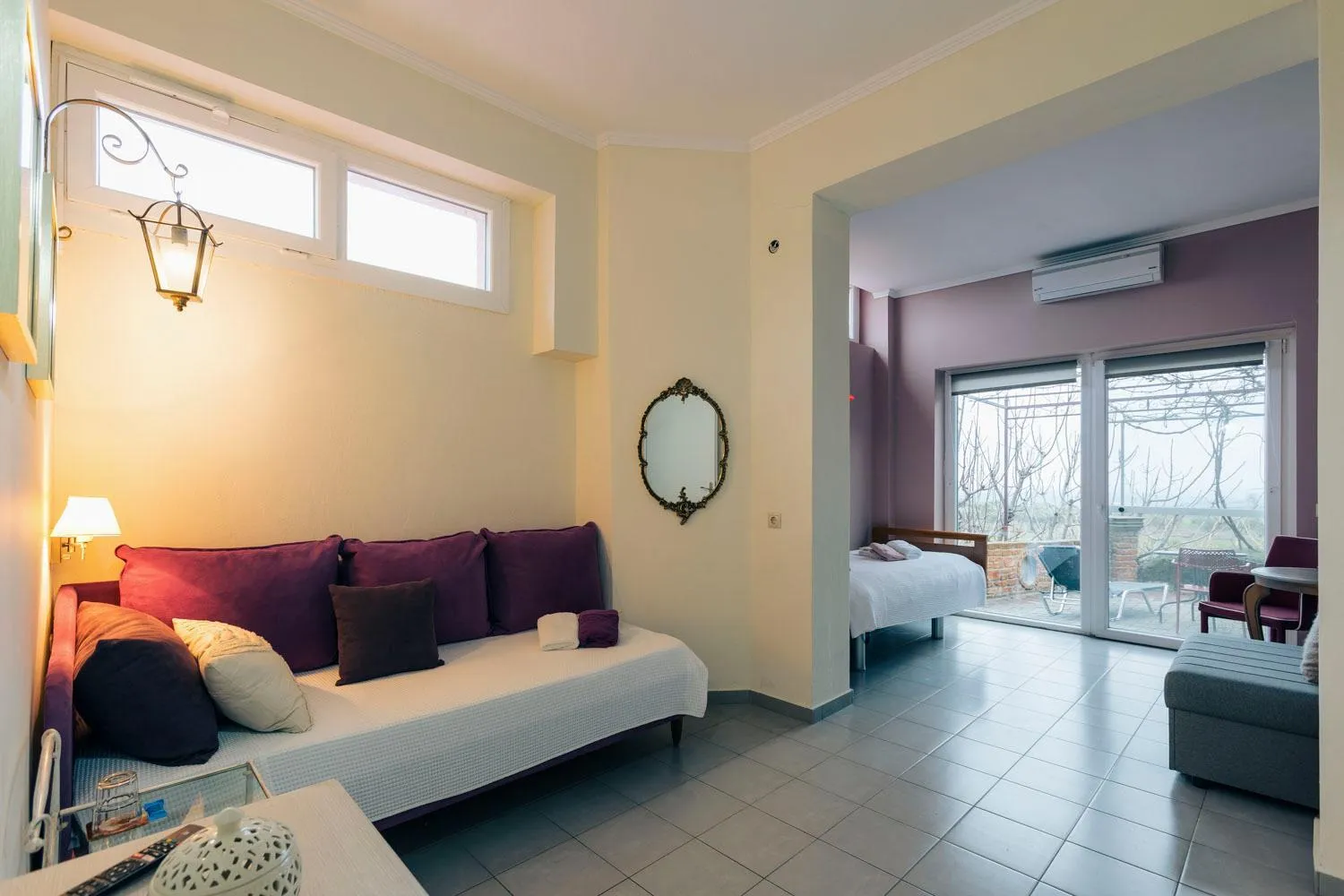 Bed in Hotel Villa Sevasti