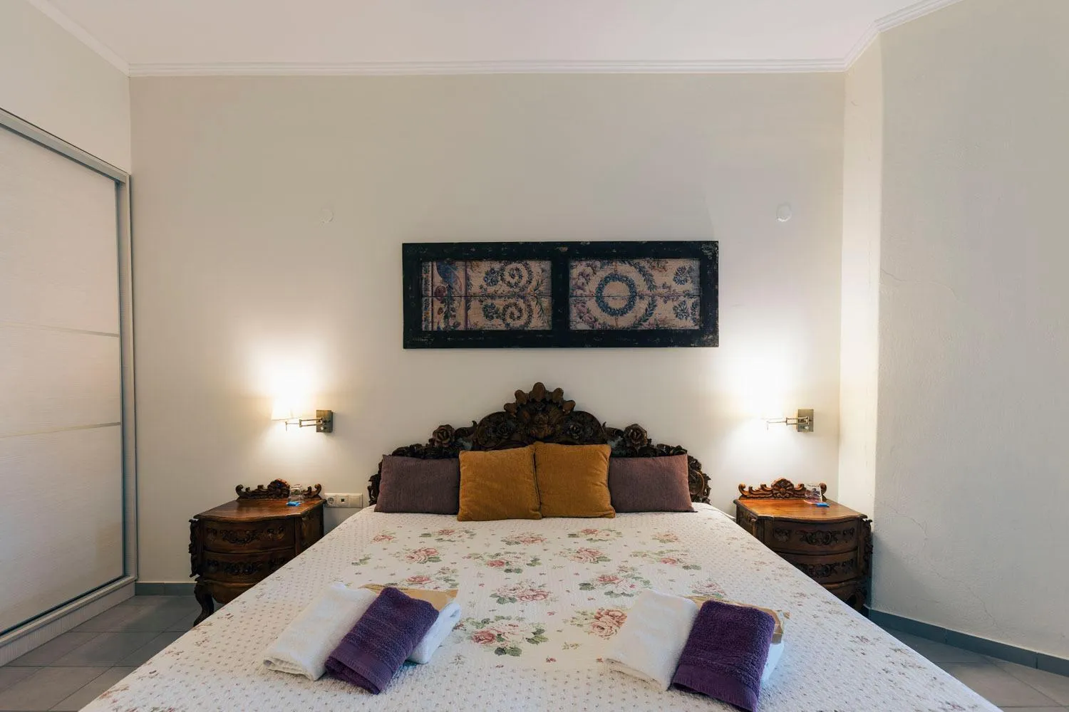 Bed in Hotel Villa Sevasti