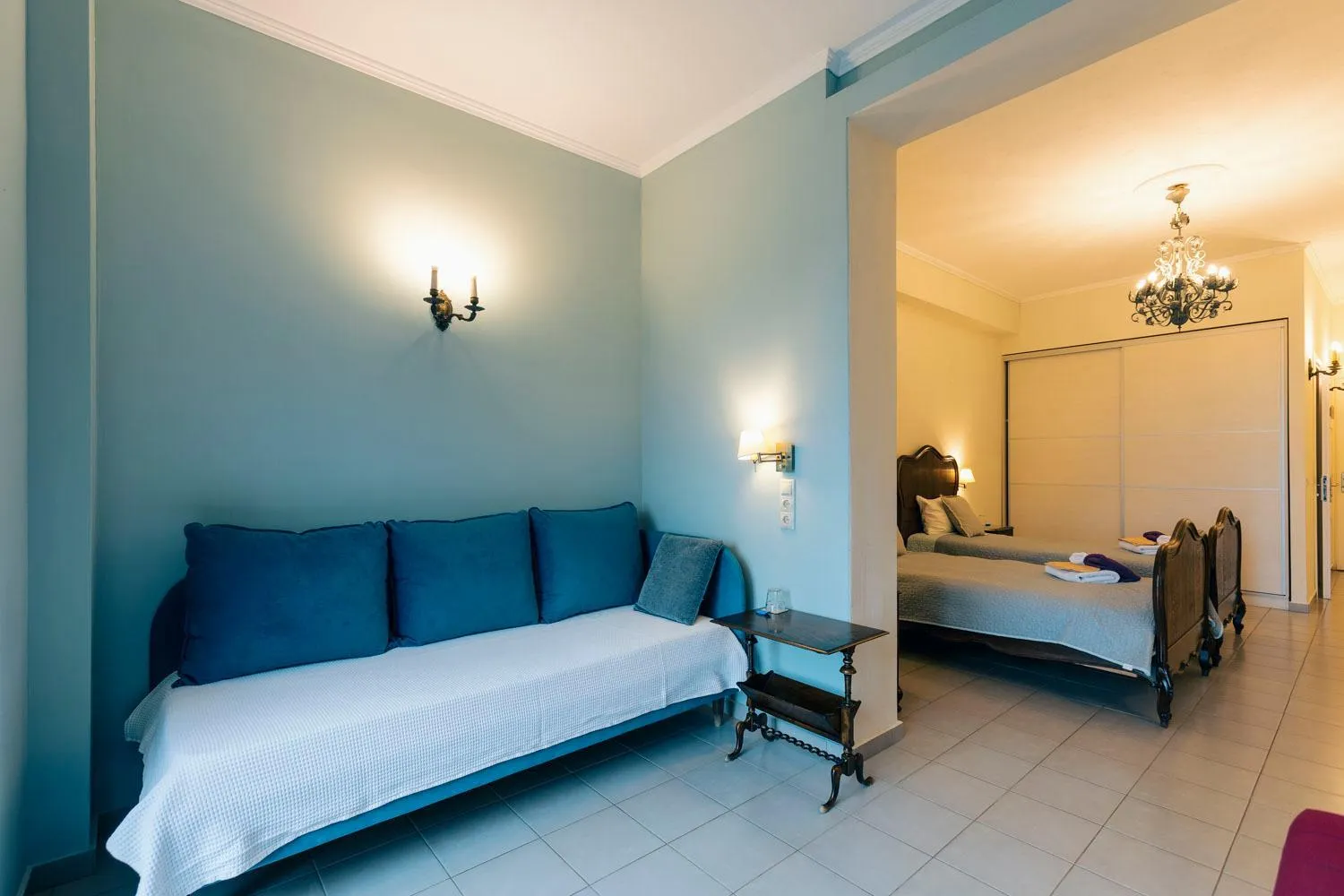 Bed in Hotel Villa Sevasti