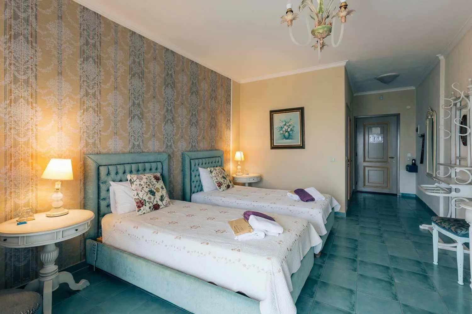 Bed in Hotel Villa Sevasti