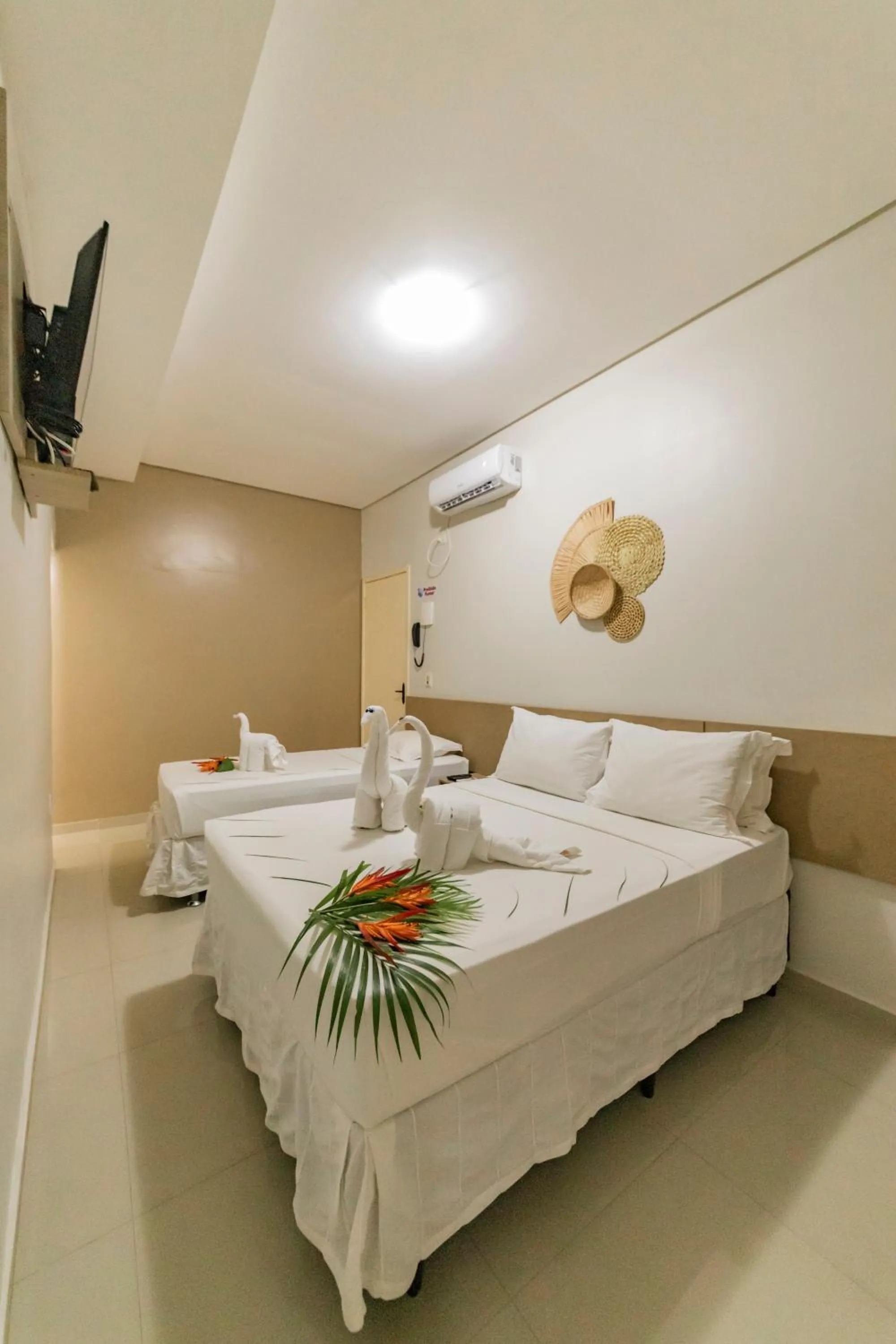 View (from property/room), Bed in Pousada Ponta de Mangue