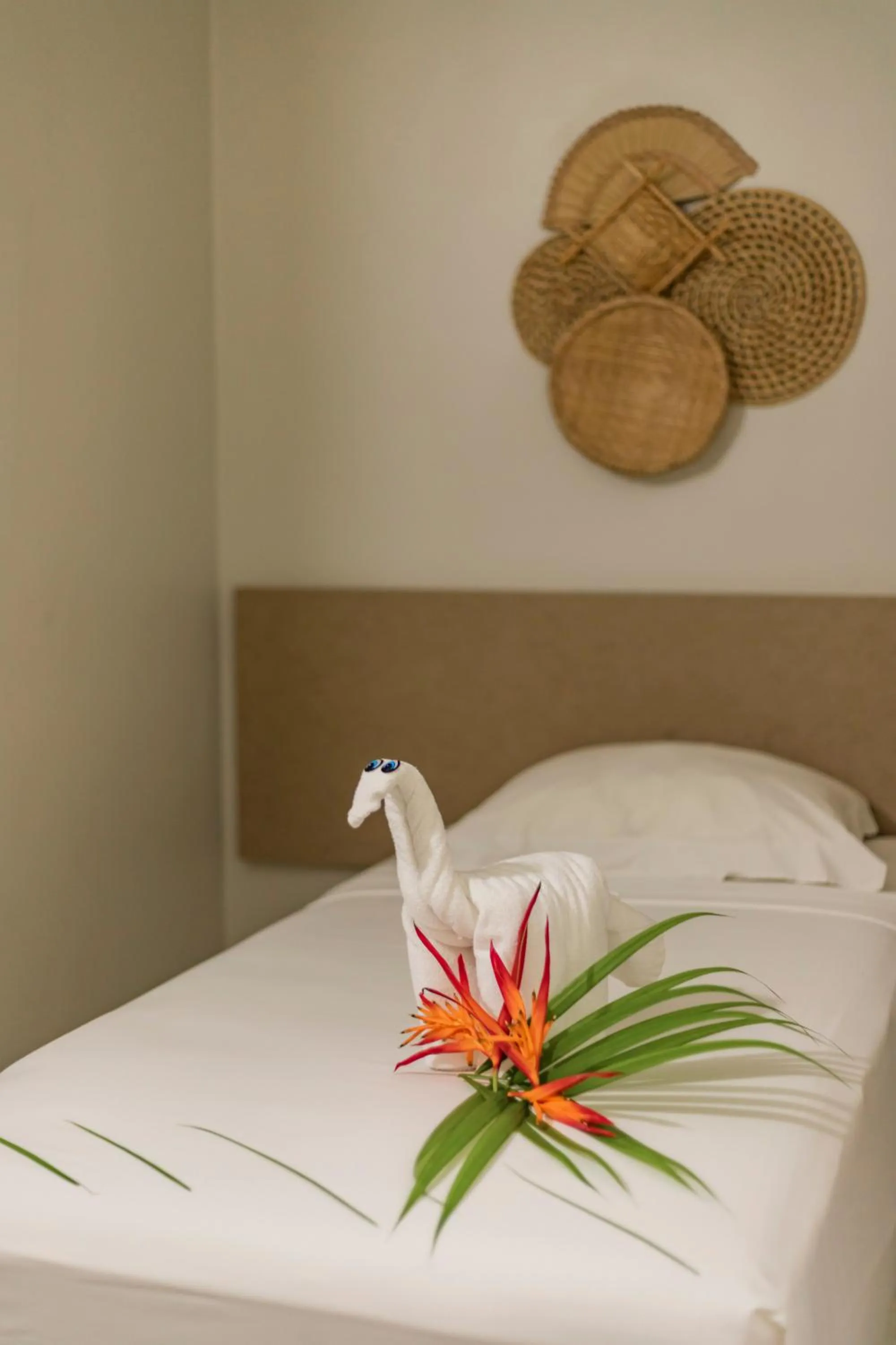 View (from property/room), Bed in Pousada Ponta de Mangue