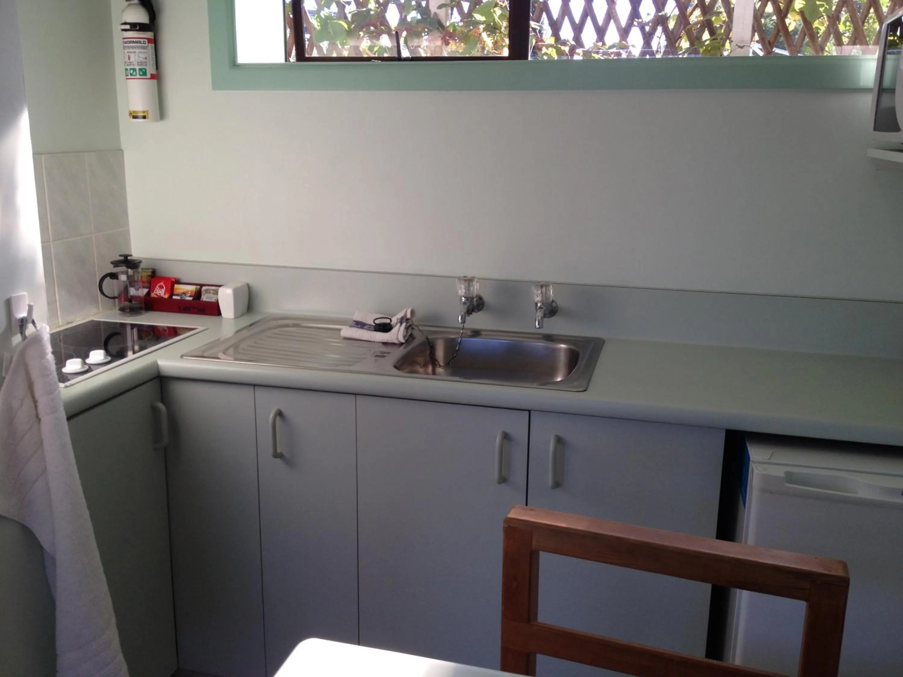 Kitchen or kitchenette in Owaka Lodge Motel