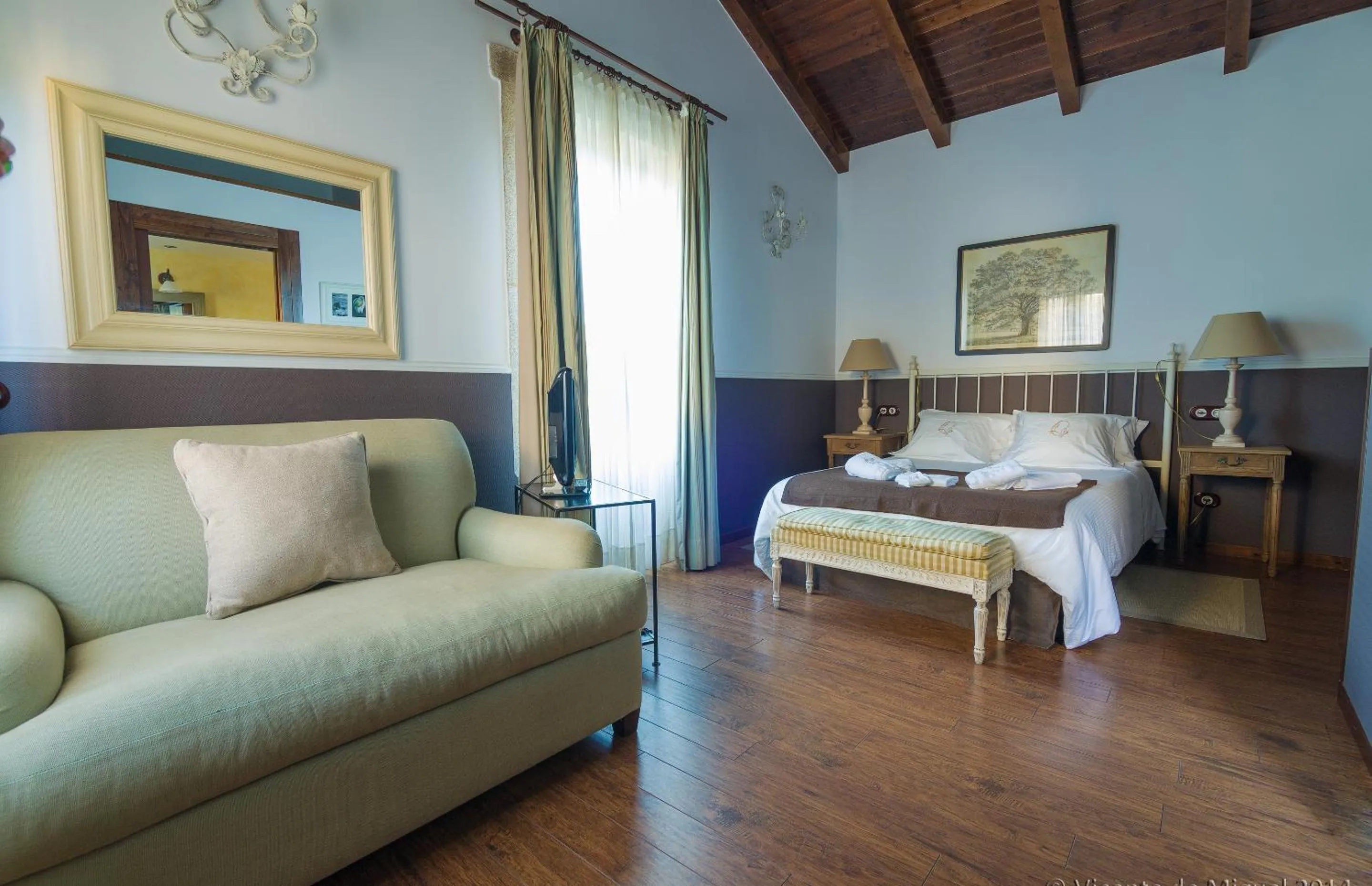 Bed in Hotel Rustico Lugar Do Cotariño