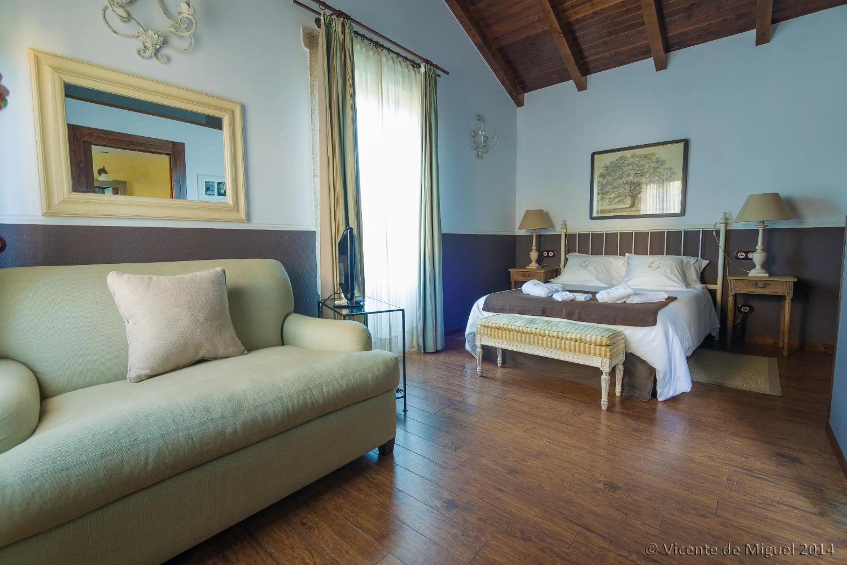 Bed in Hotel Rustico Lugar Do Cotariño