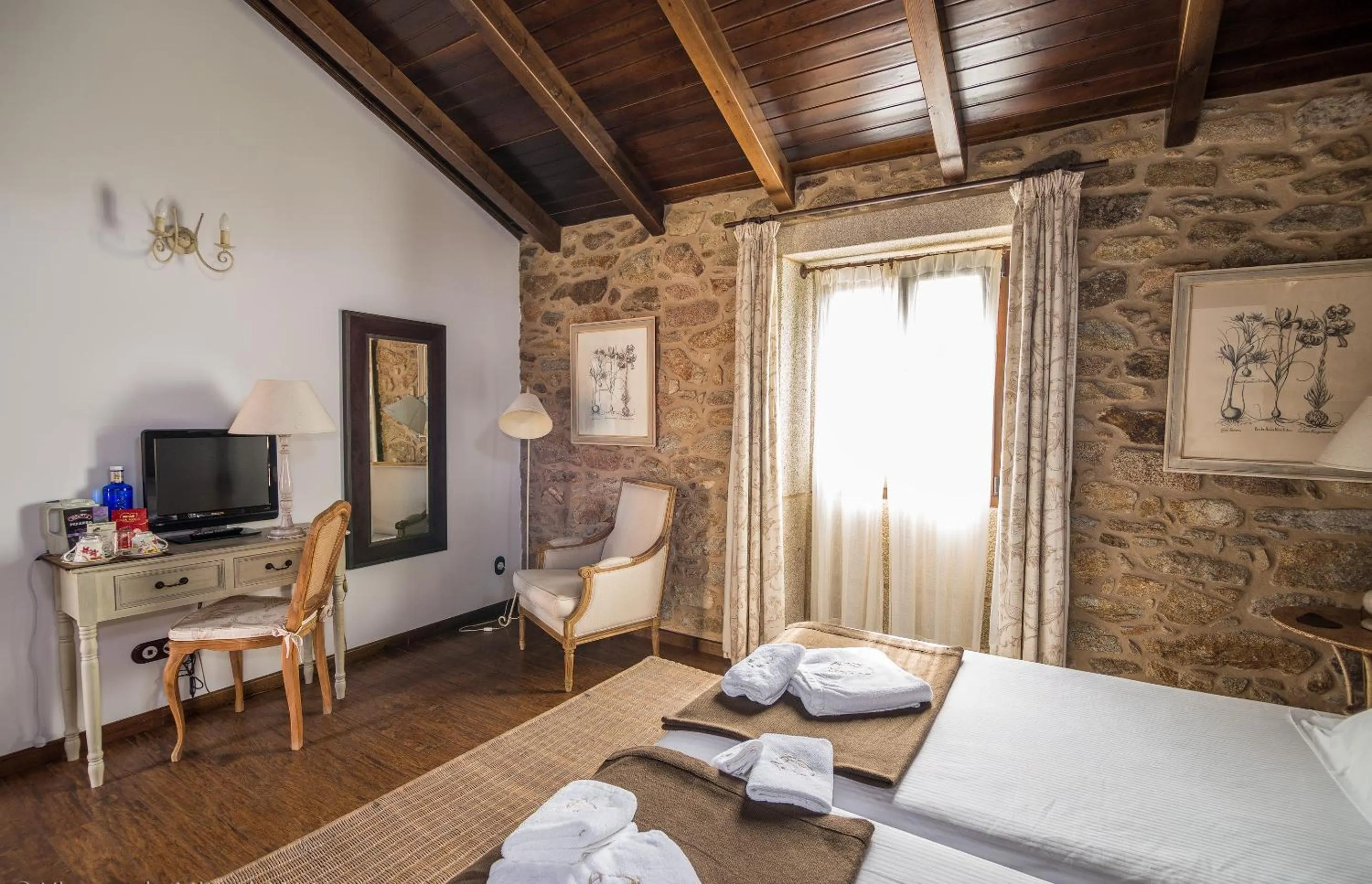 Bed in Hotel Rustico Lugar Do Cotariño