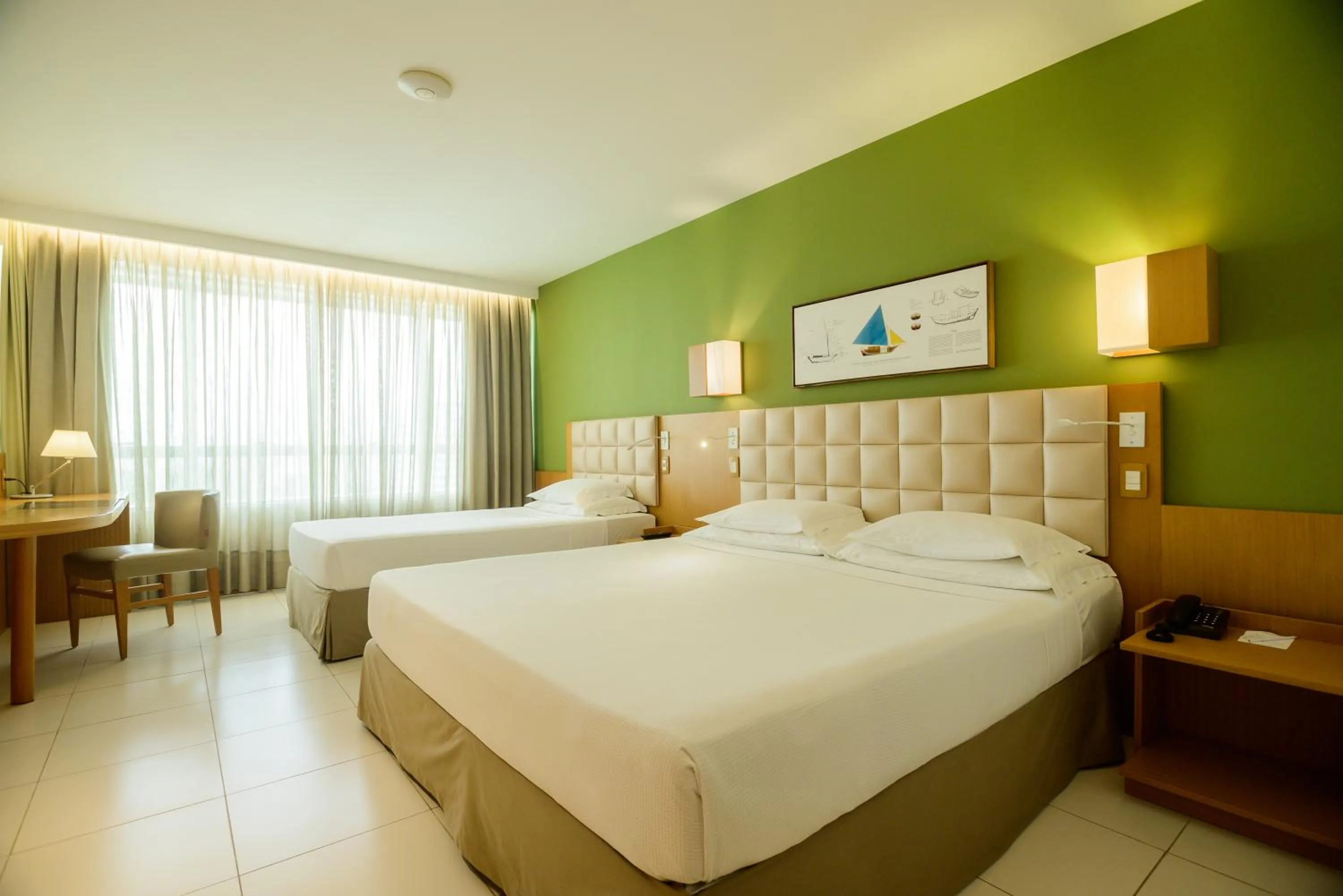 Bed in Hotel Luzeiros São Luis