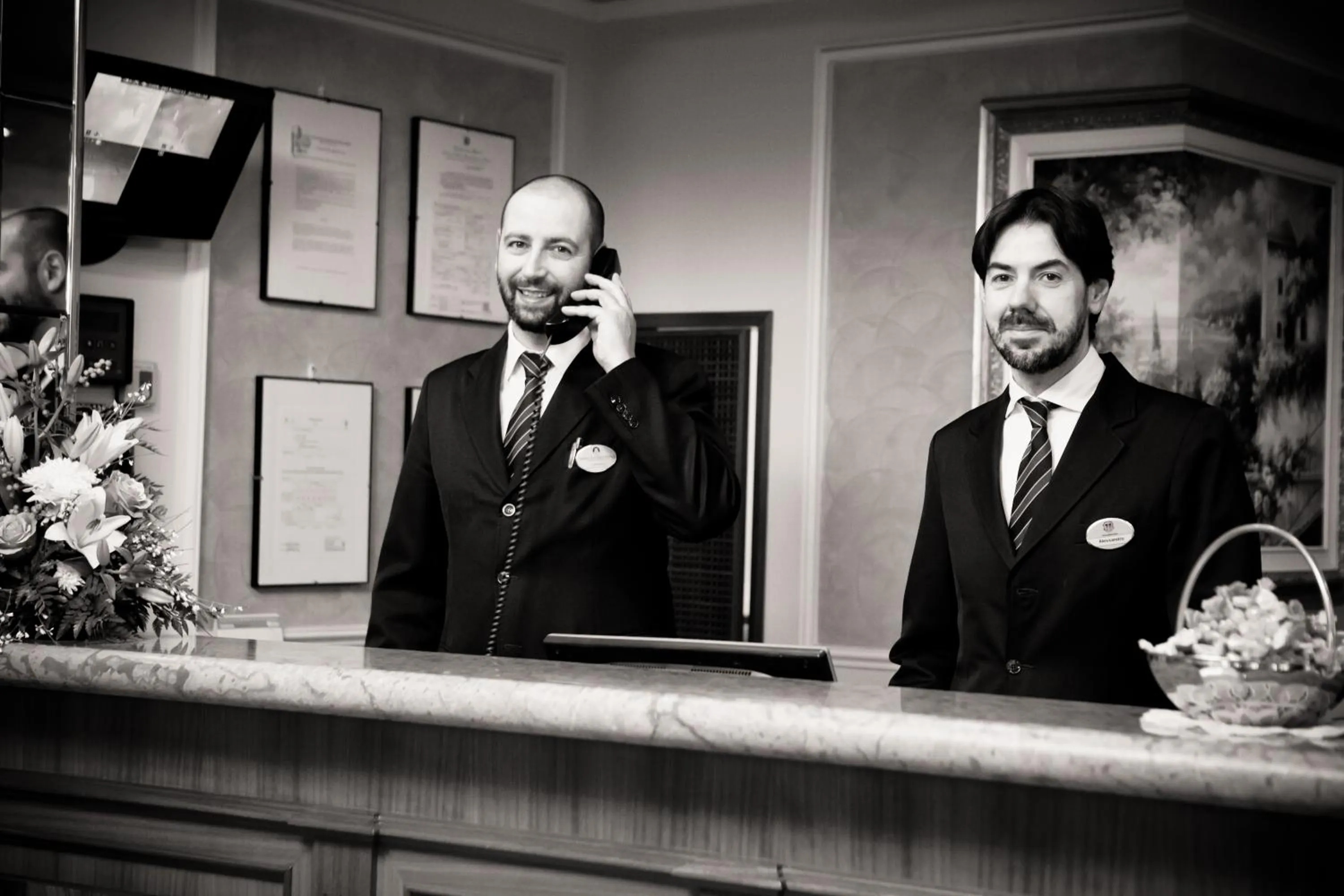 People in Santa Barbara Hotel