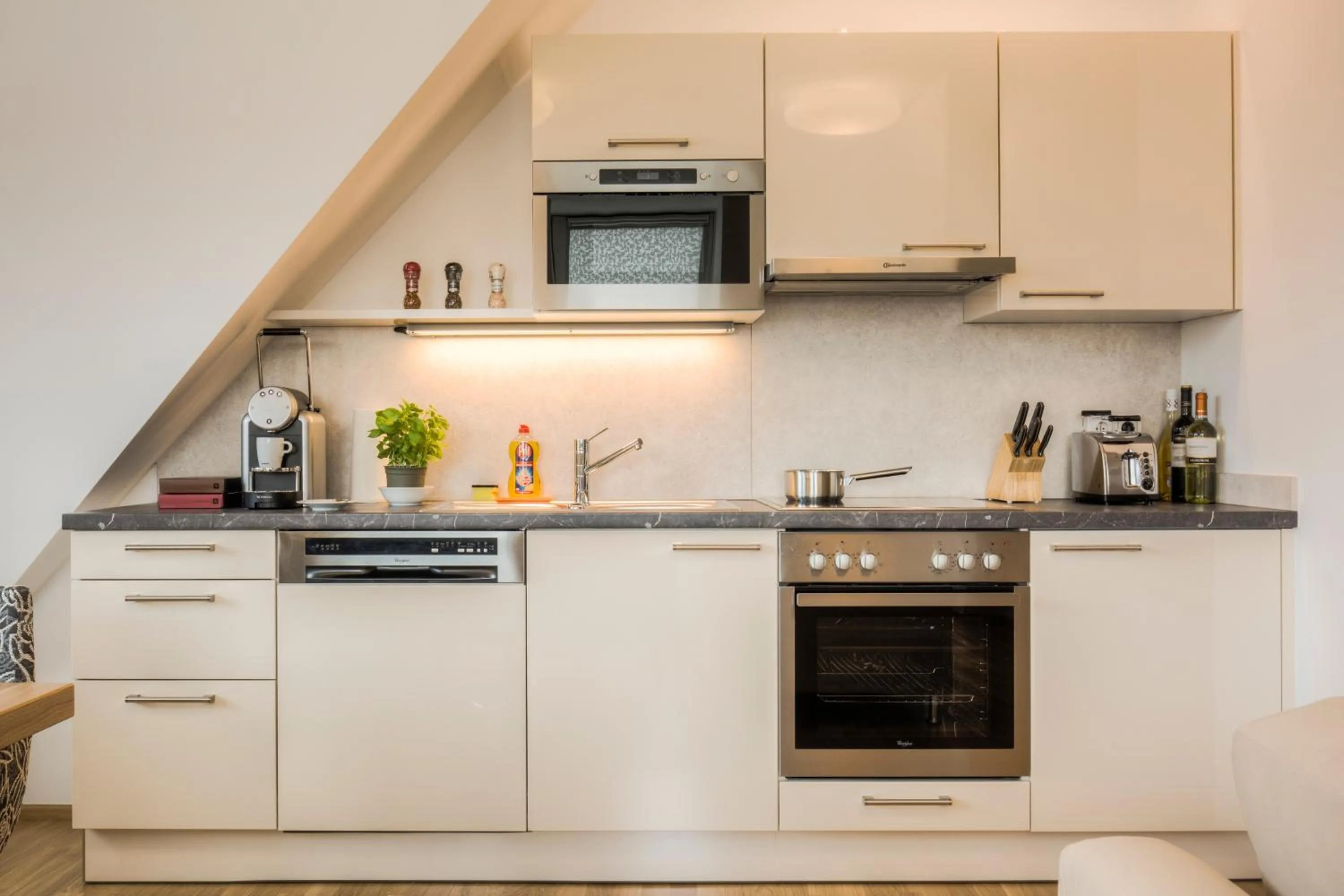 Kitchen or kitchenette in Vienna Grand Apartments City