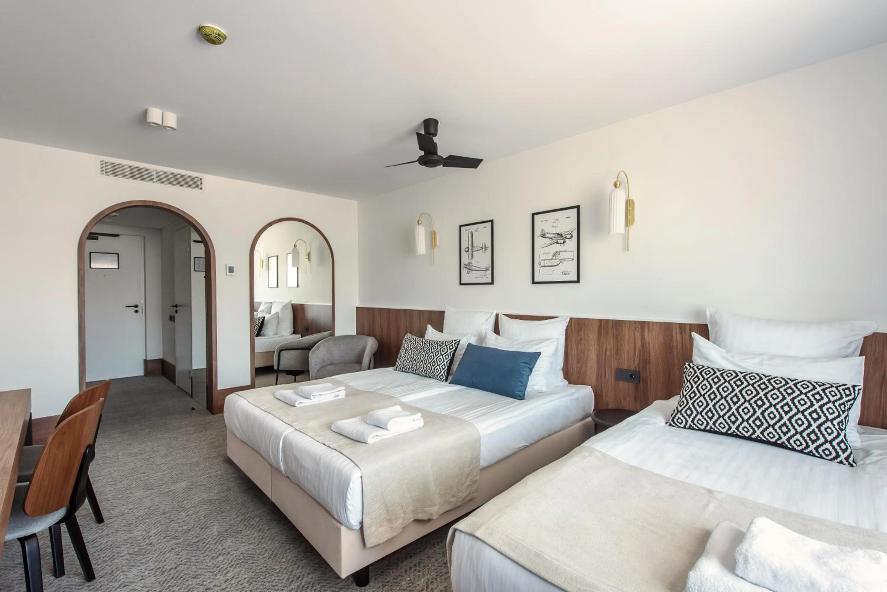 Bed in AIRINN Vilnius Airport Hotel RENOVATED 2025