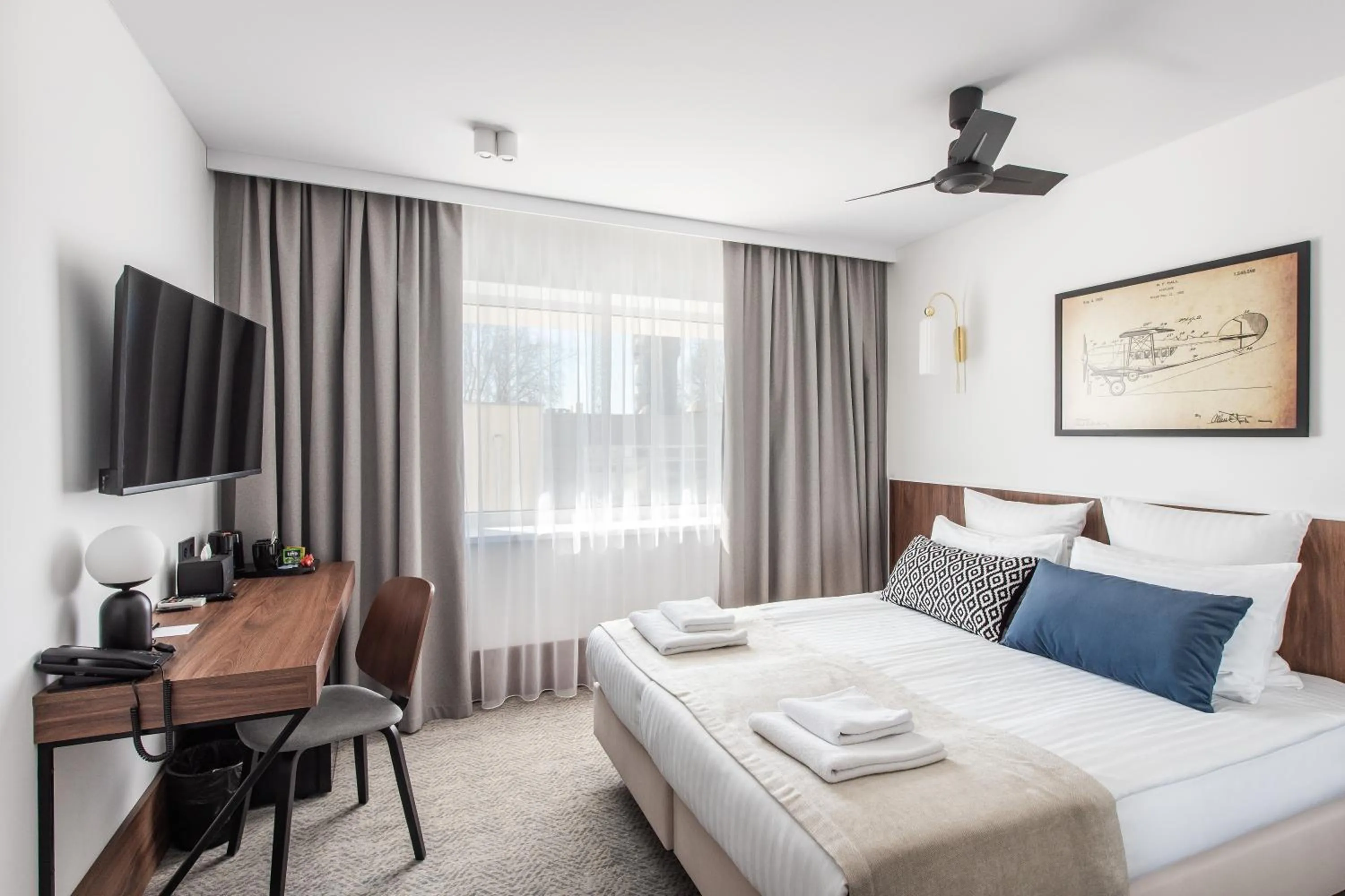 Bed in AIRINN Vilnius Airport Hotel RENOVATED 2025