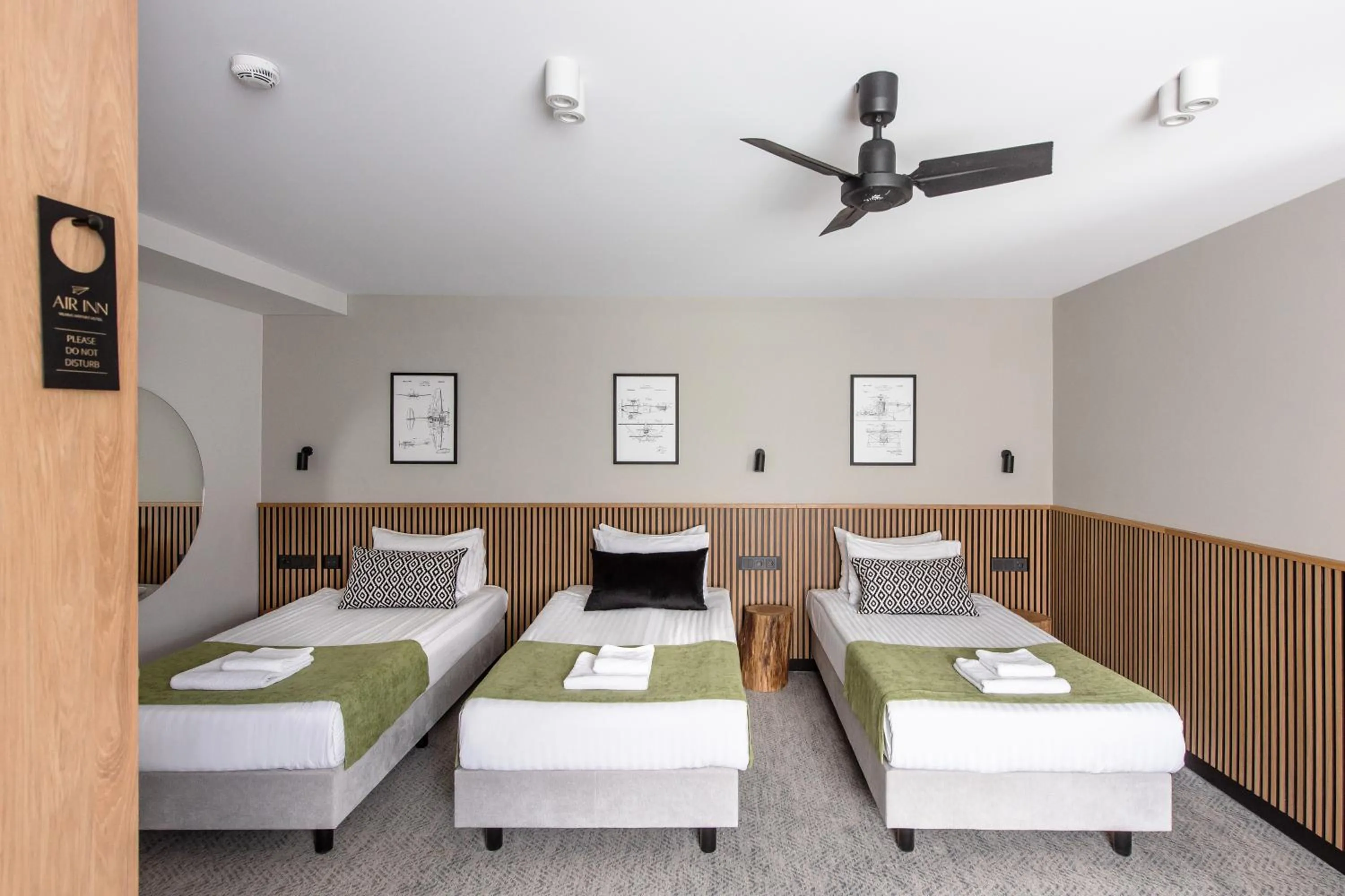 Bed in AIRINN Vilnius Airport Hotel RENOVATED 2025