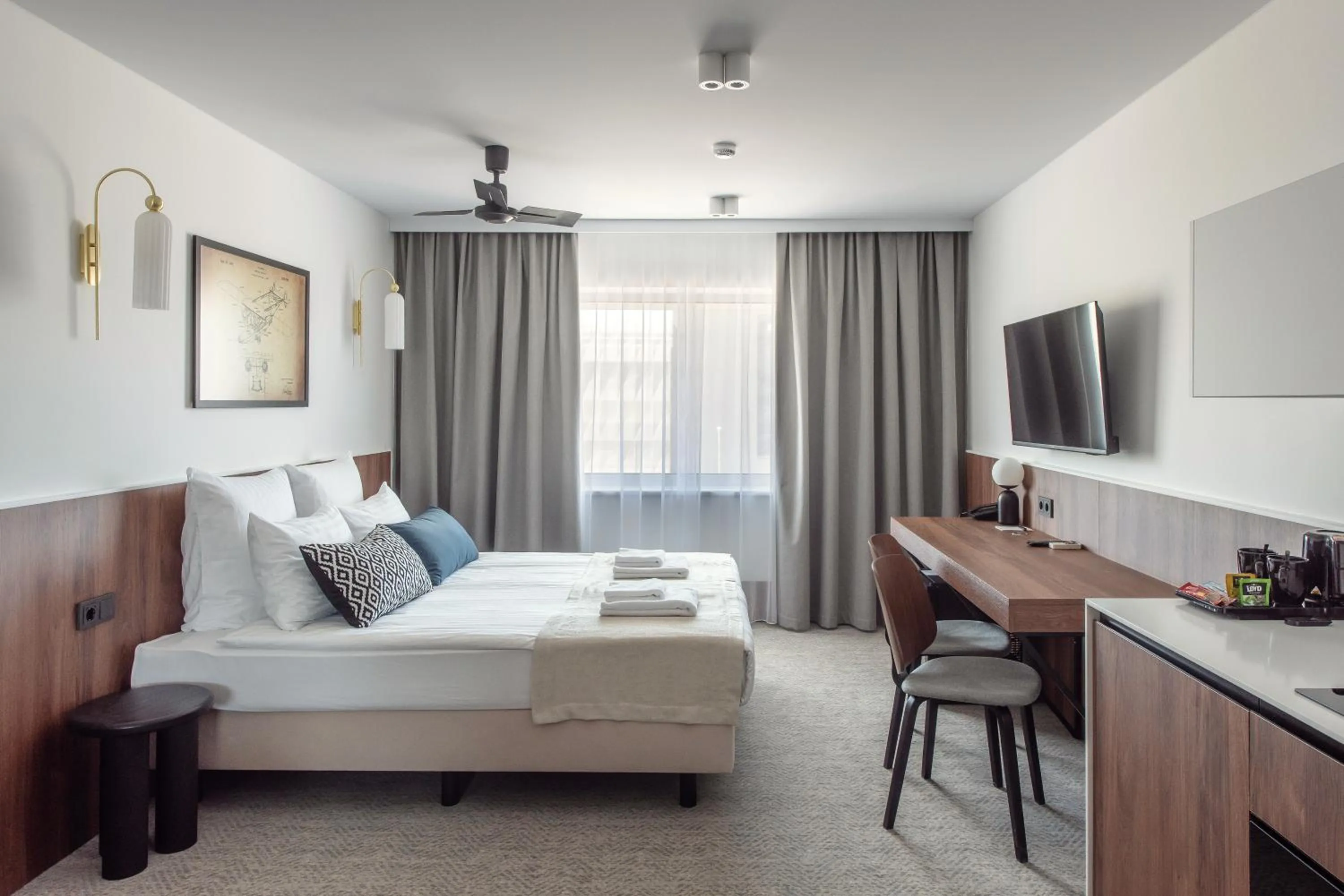 Bed in AIRINN Vilnius Airport Hotel RENOVATED 2025