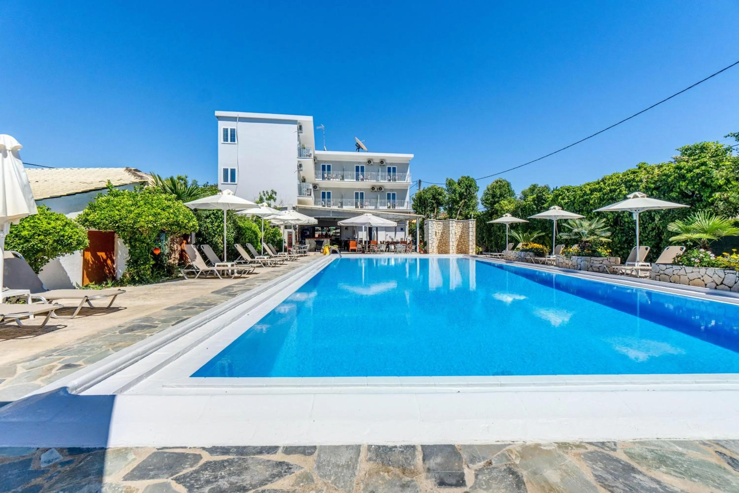 Swimming pool in Angela Hotel & Apartments